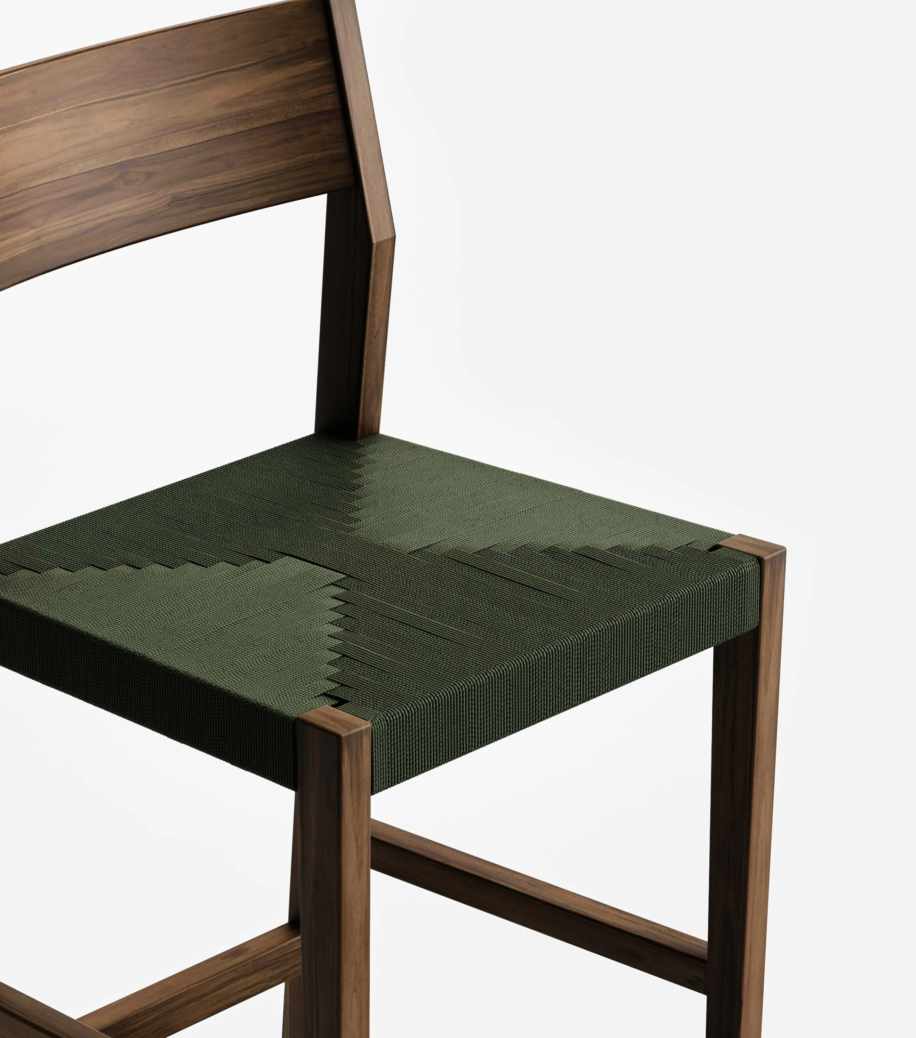 Calvero Barstool  | Olive Cross Braided Cord - Image 10