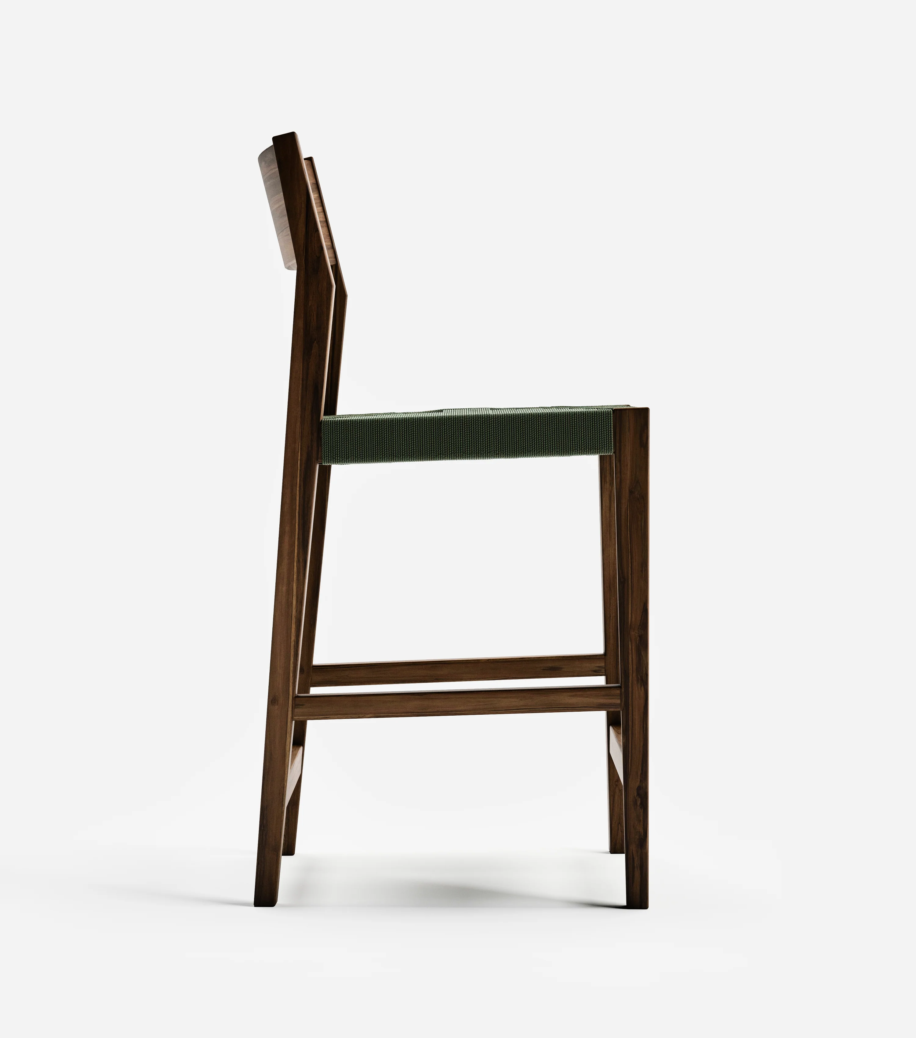 Calvero Barstool  | Olive Cross Braided Cord - Image 3