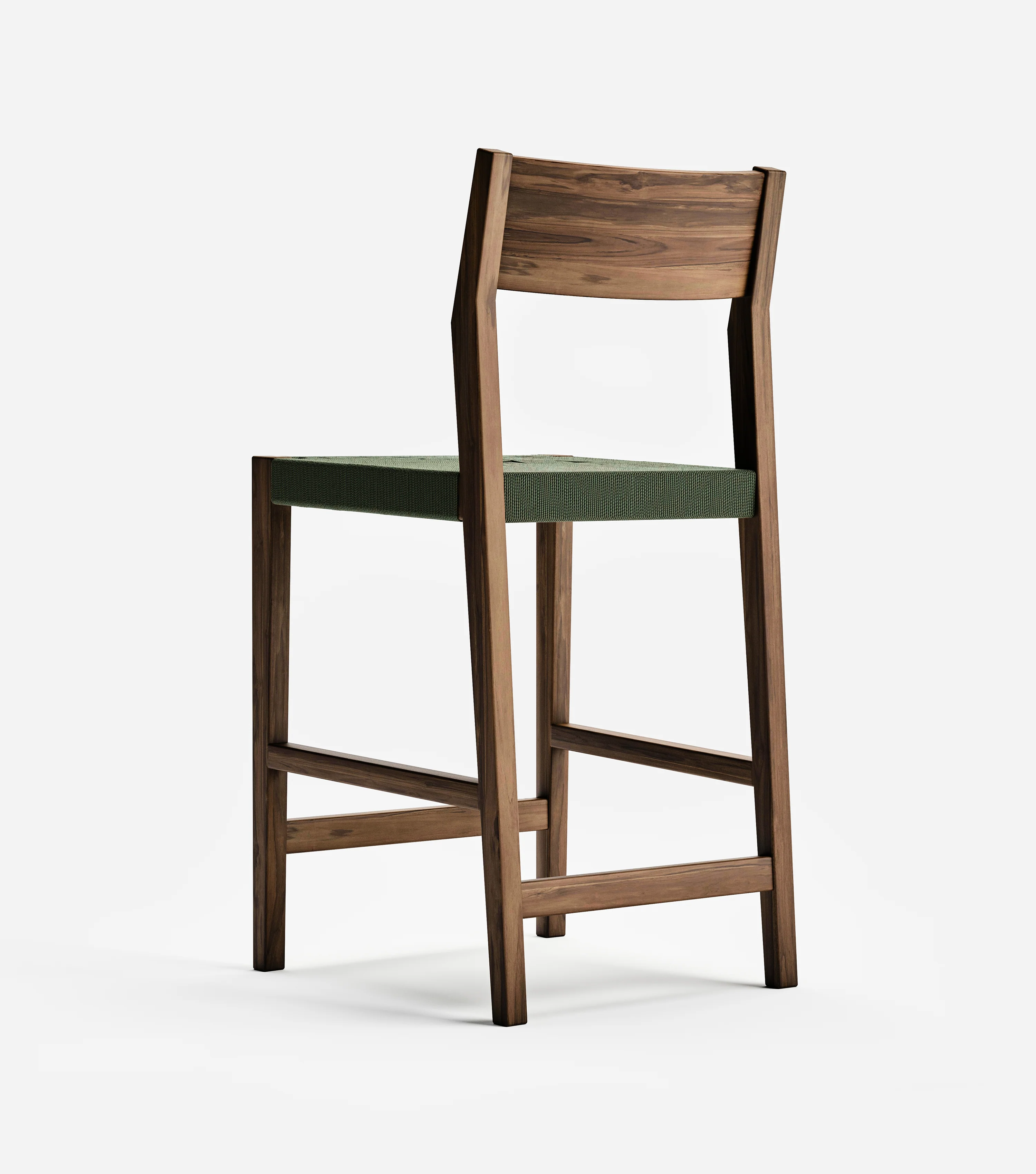 Calvero Barstool  | Olive Cross Braided Cord - Image 4
