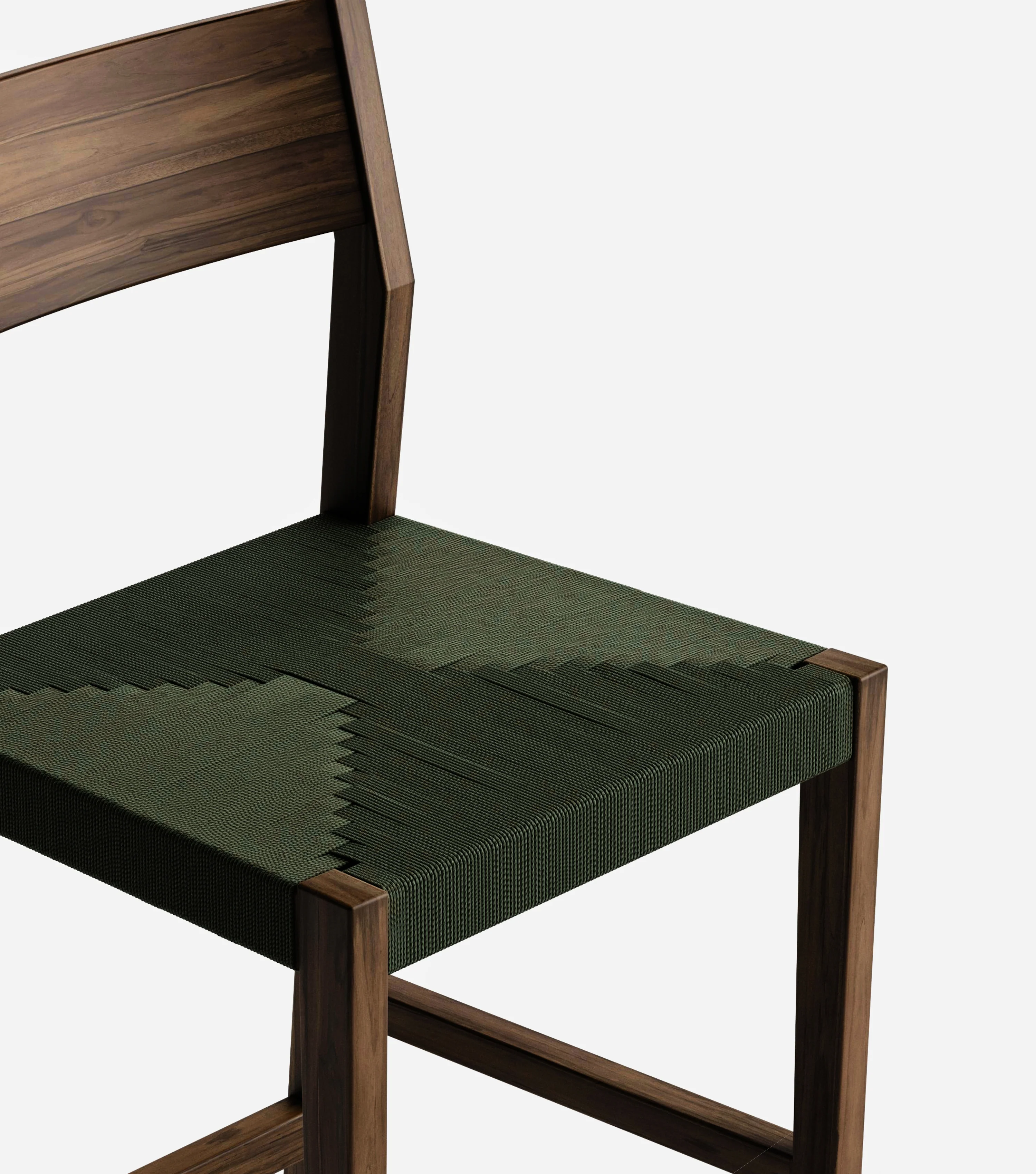 Calvero Barstool  | Olive Cross Braided Cord - Image 5