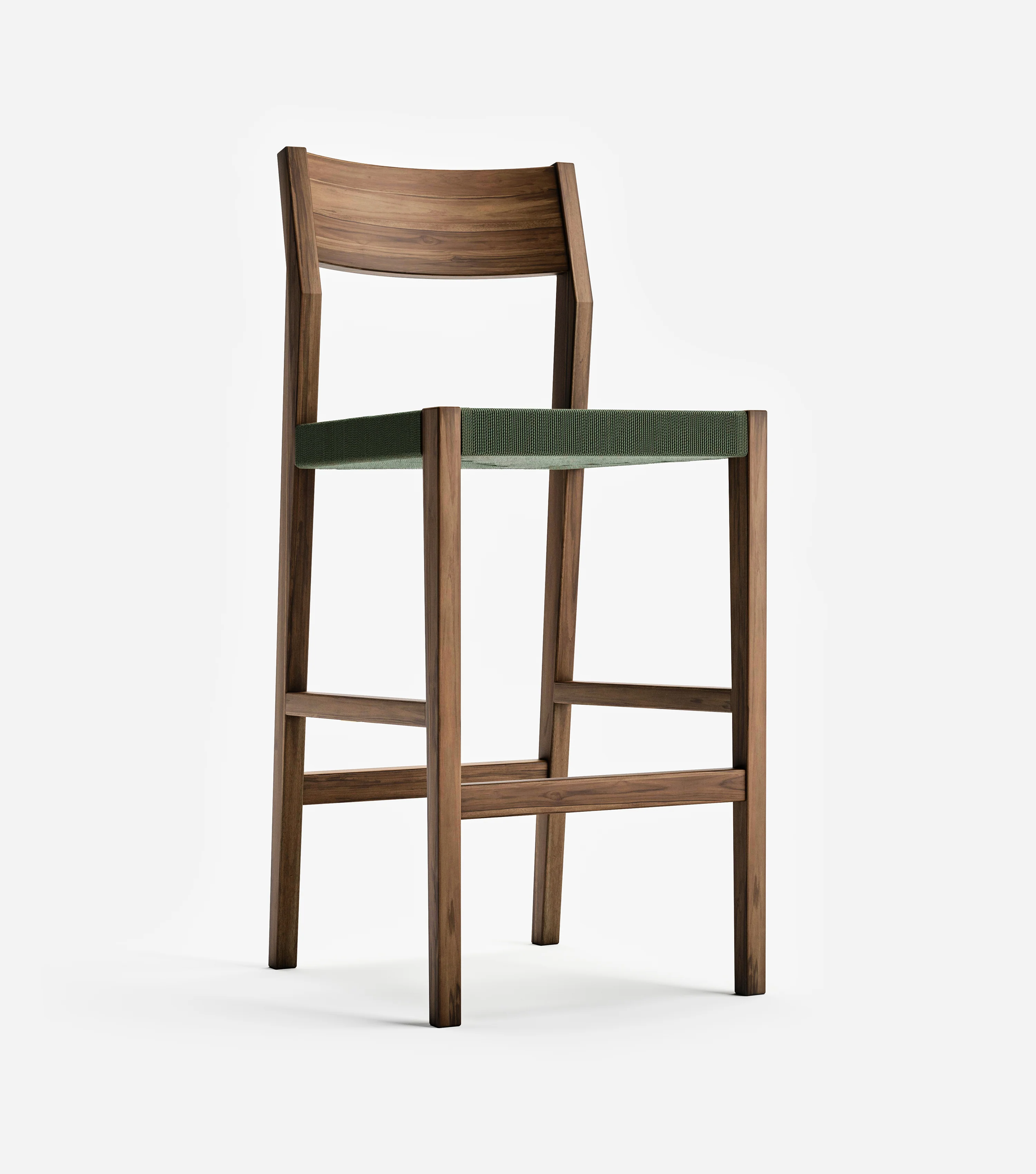 Calvero Barstool  | Olive Cross Braided Cord - Image 7