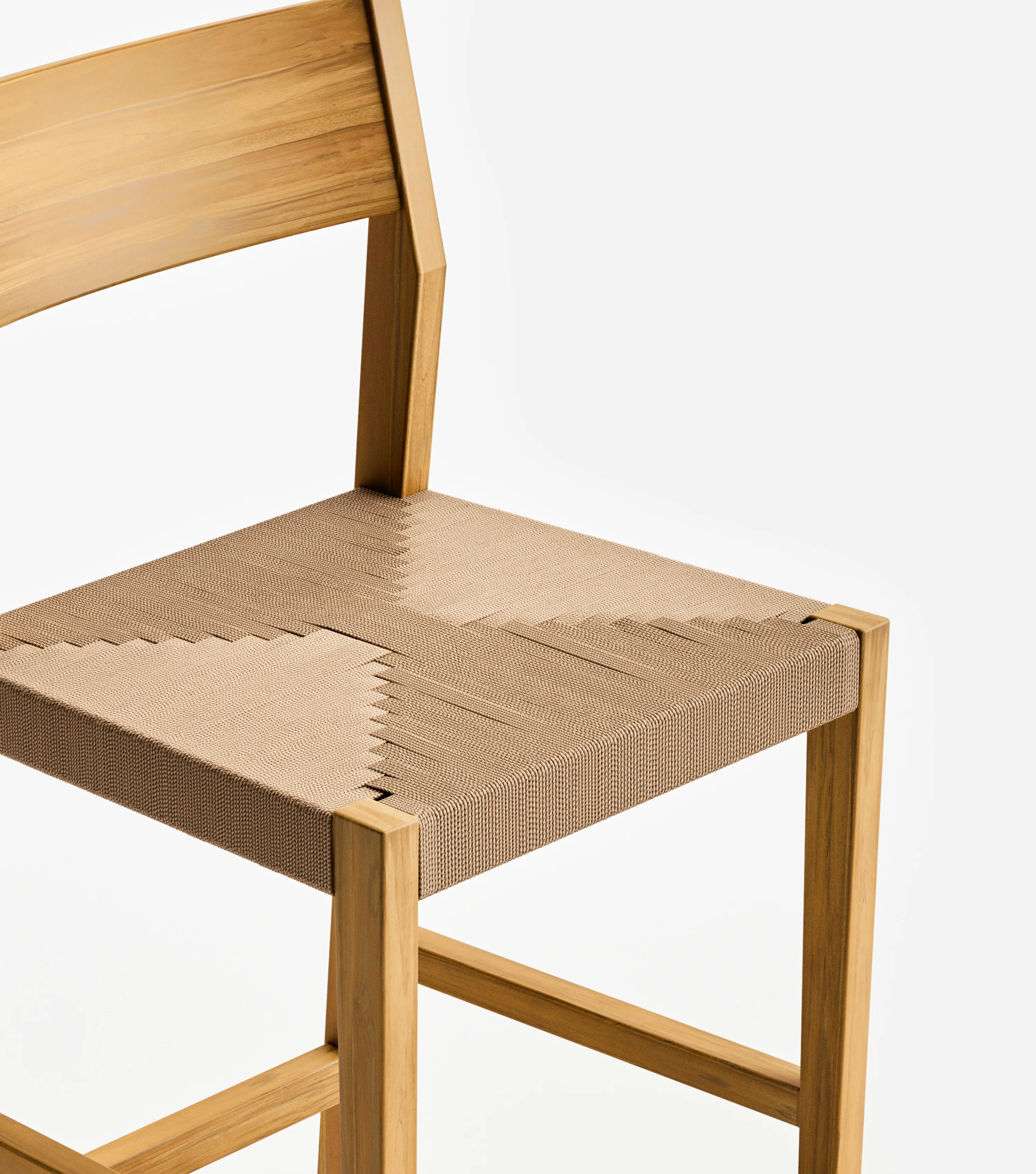 Calvero Barstool  | Khaki Cross Braided Cord - Image 10