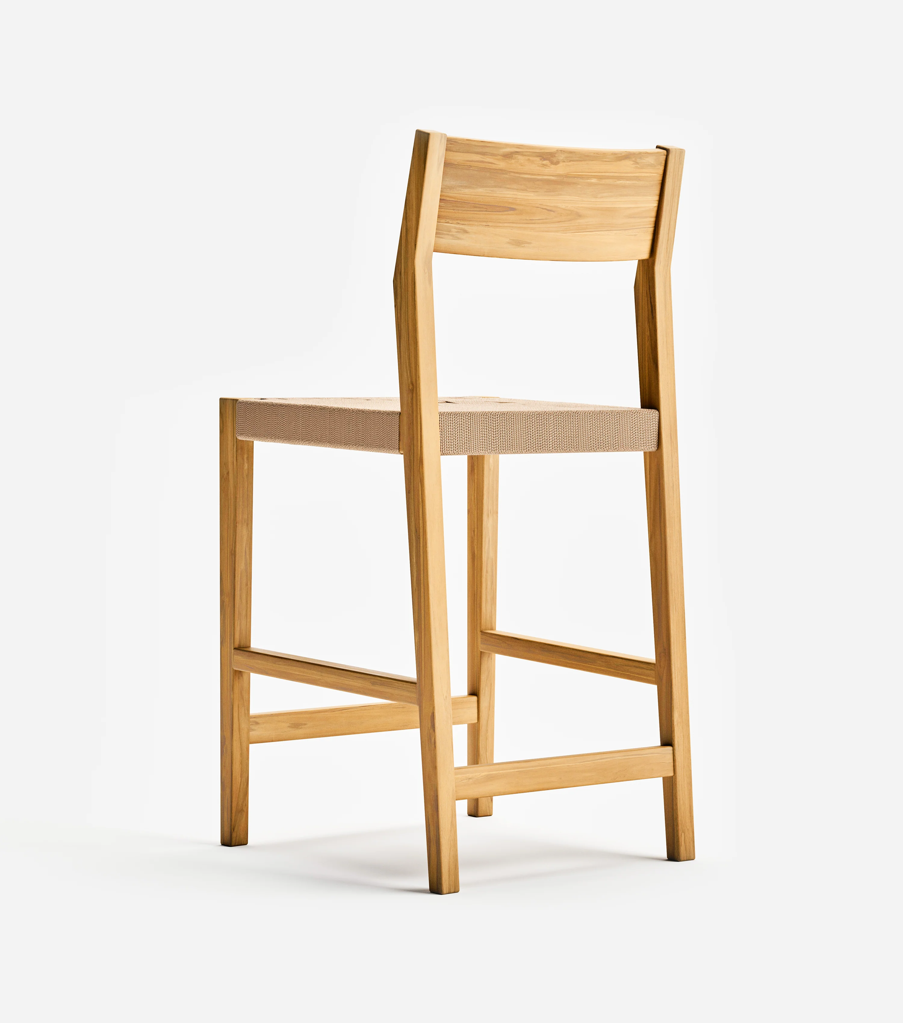 Calvero Barstool  | Khaki Cross Braided Cord - Image 4