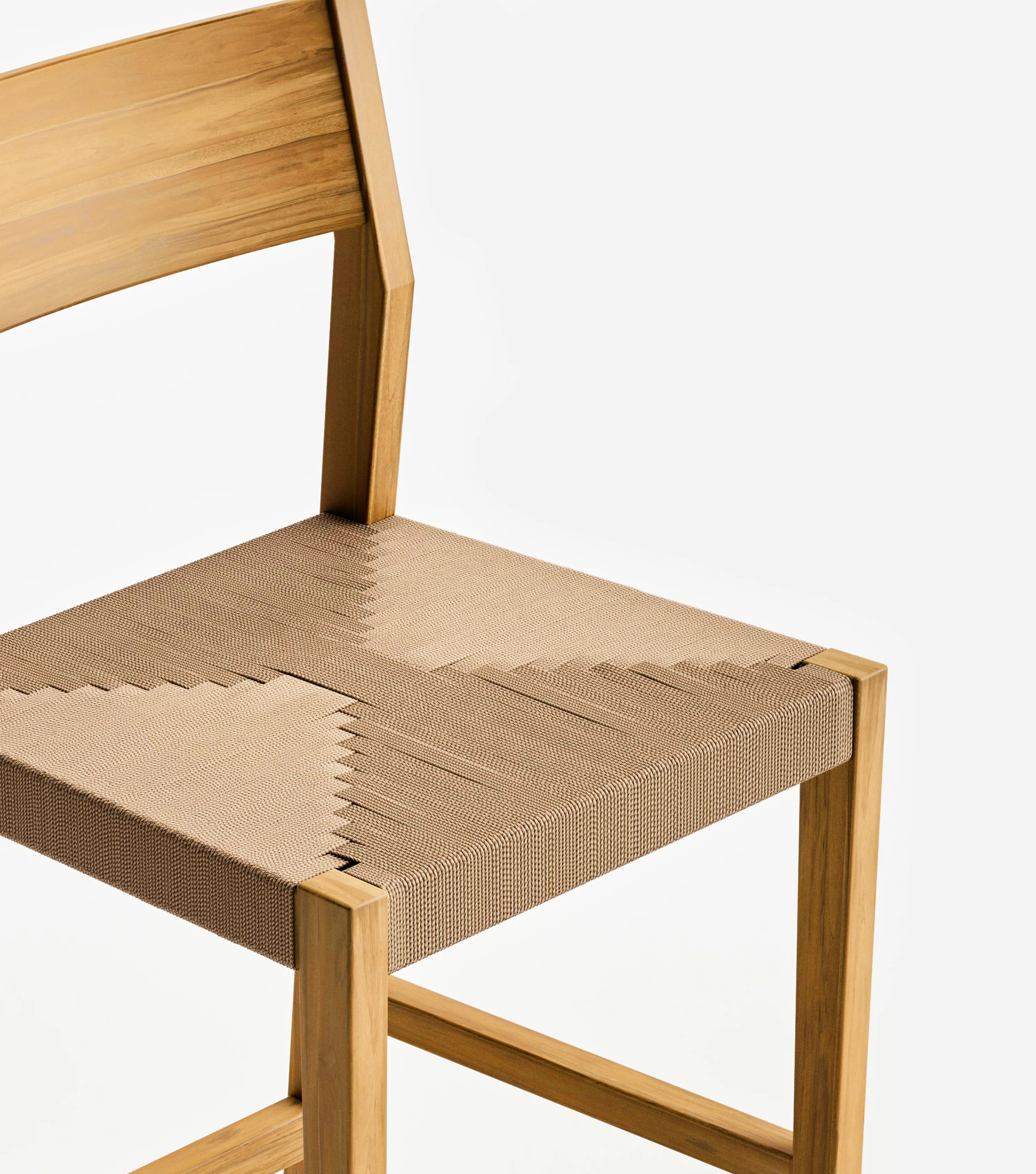 Calvero Barstool  | Khaki Cross Braided Cord - Image 5