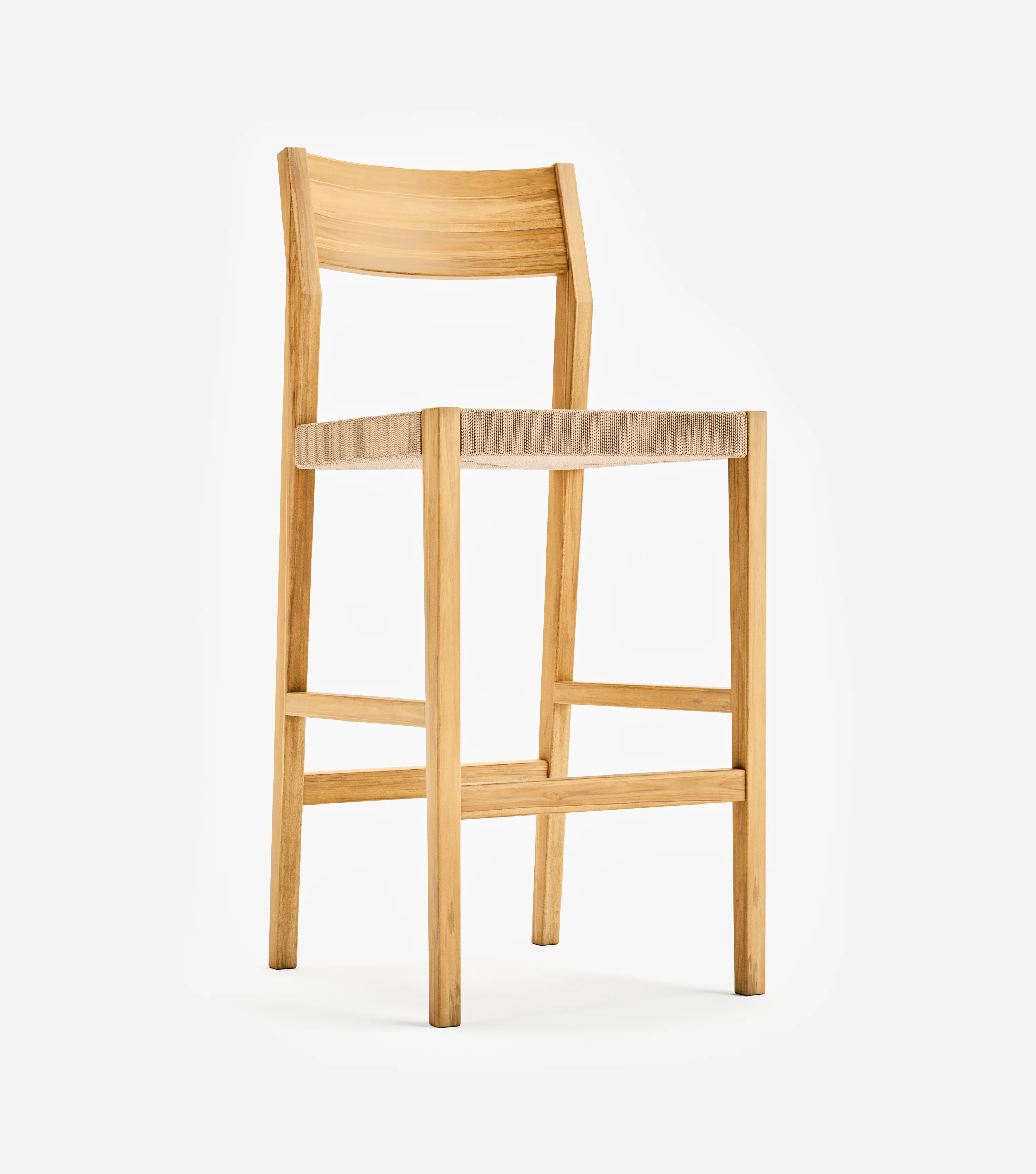 Calvero Barstool  | Khaki Cross Braided Cord - Image 7