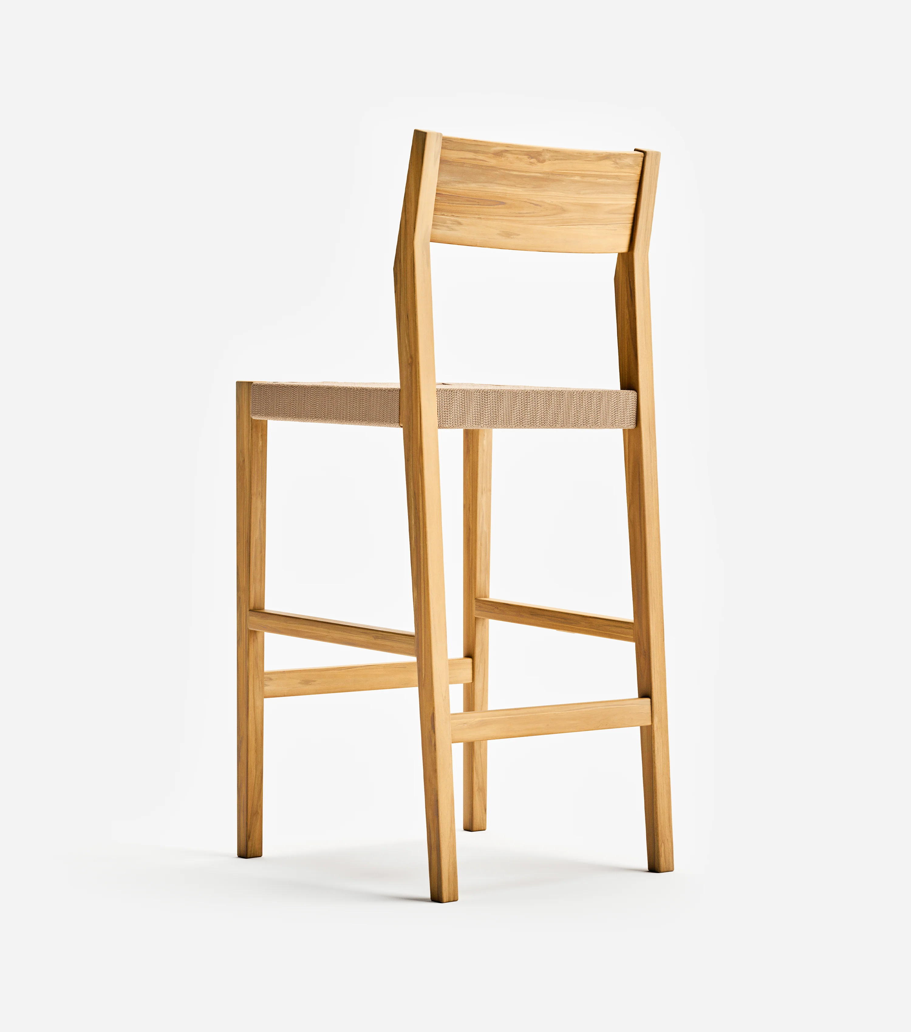 Calvero Barstool  | Khaki Cross Braided Cord - Image 8