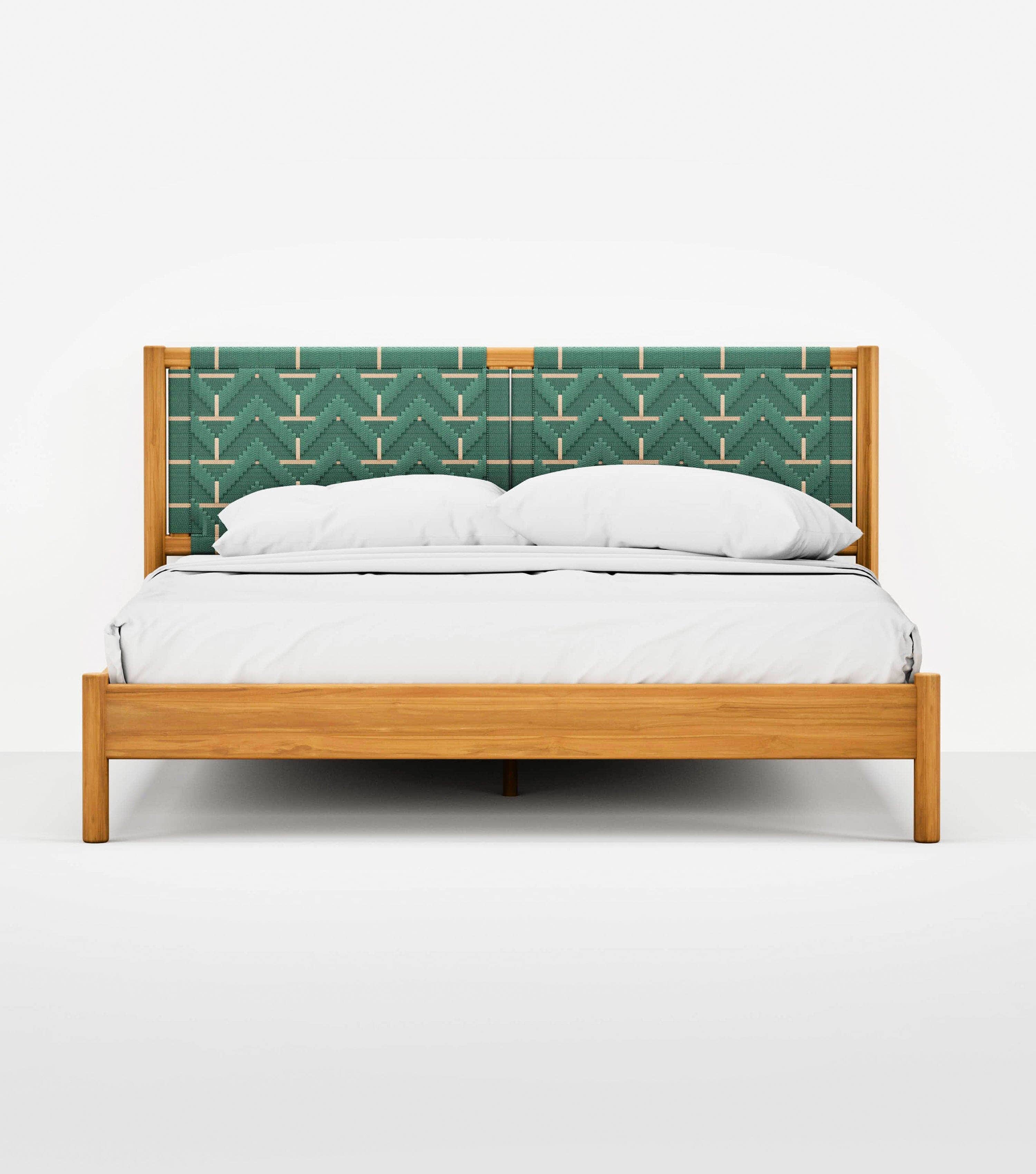 Catalina Bed | Sea Green Pattern - Image 4