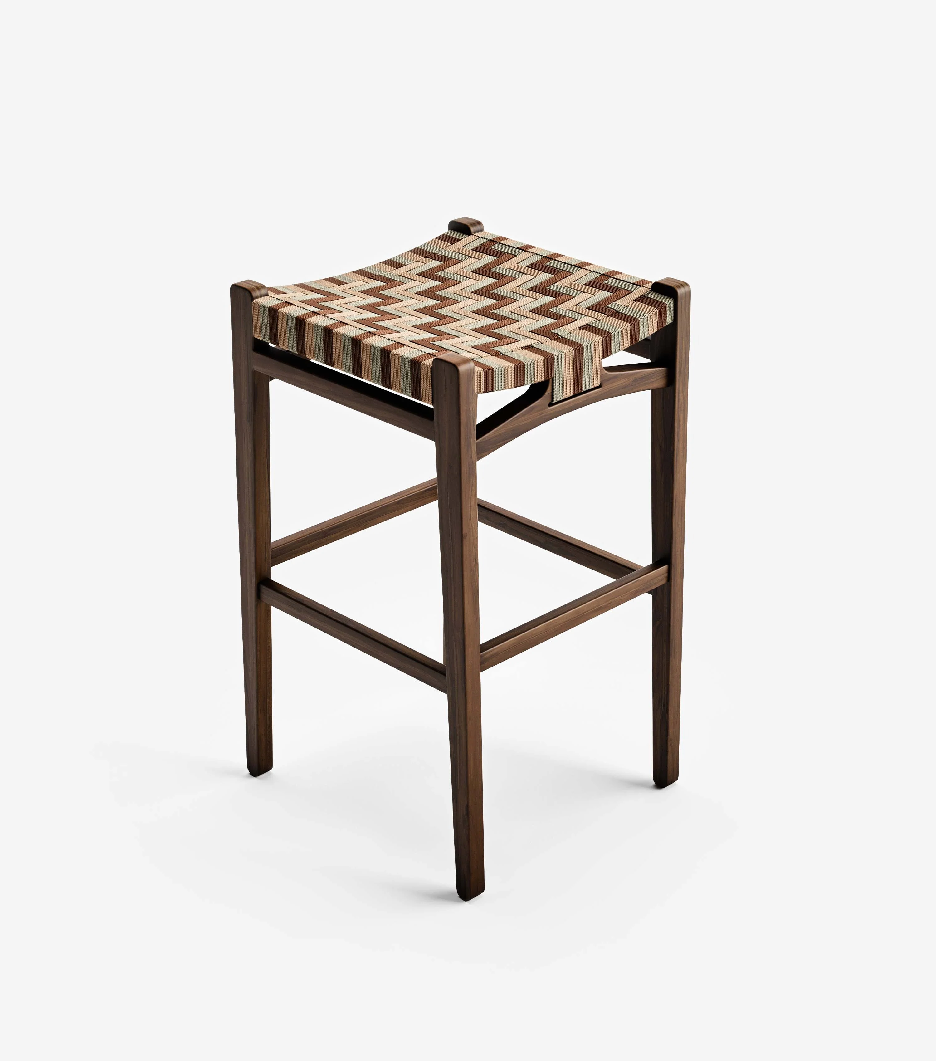 Chontales Backless Barstool | Tierra Pattern - Image 4