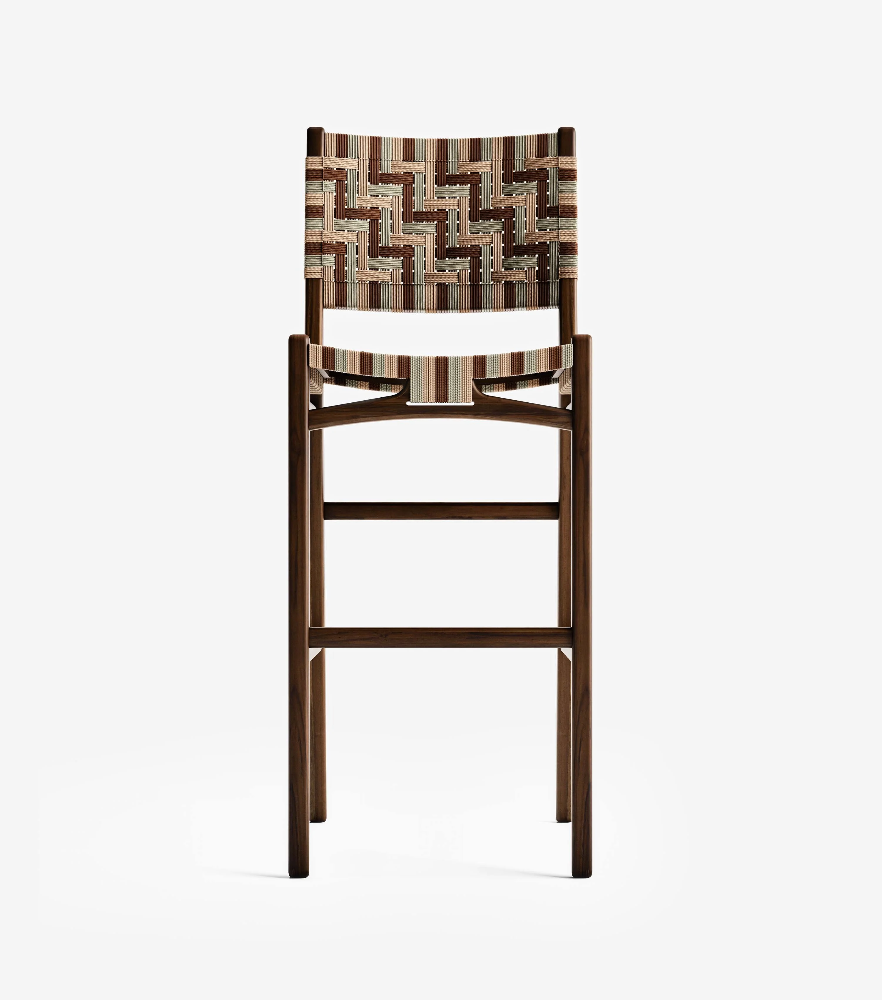 Chontales Barstool with Backrest | Tierra Pattern - Image 3