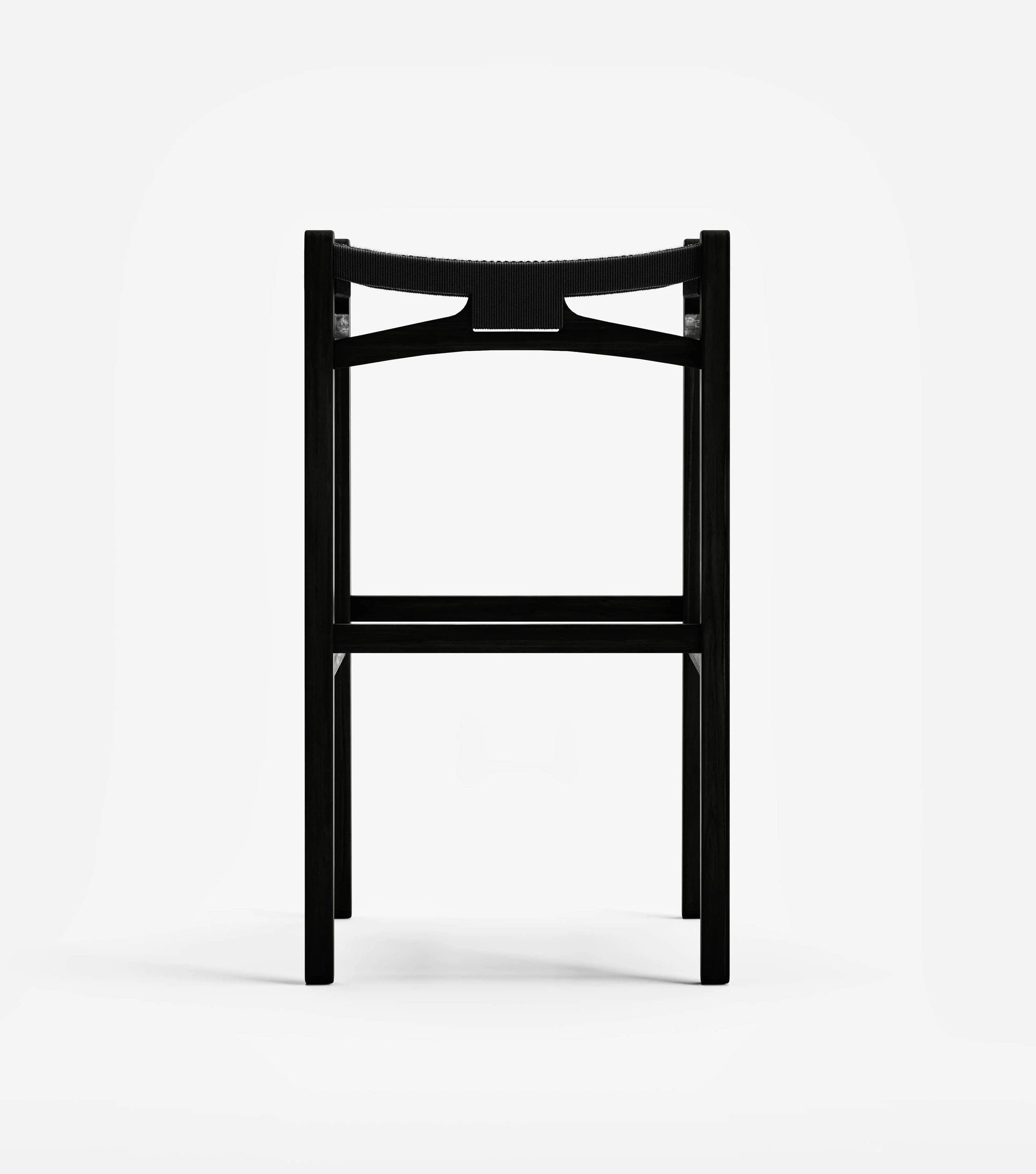 Chontales Backless Barstool | Black V Braided Cord - Image 5