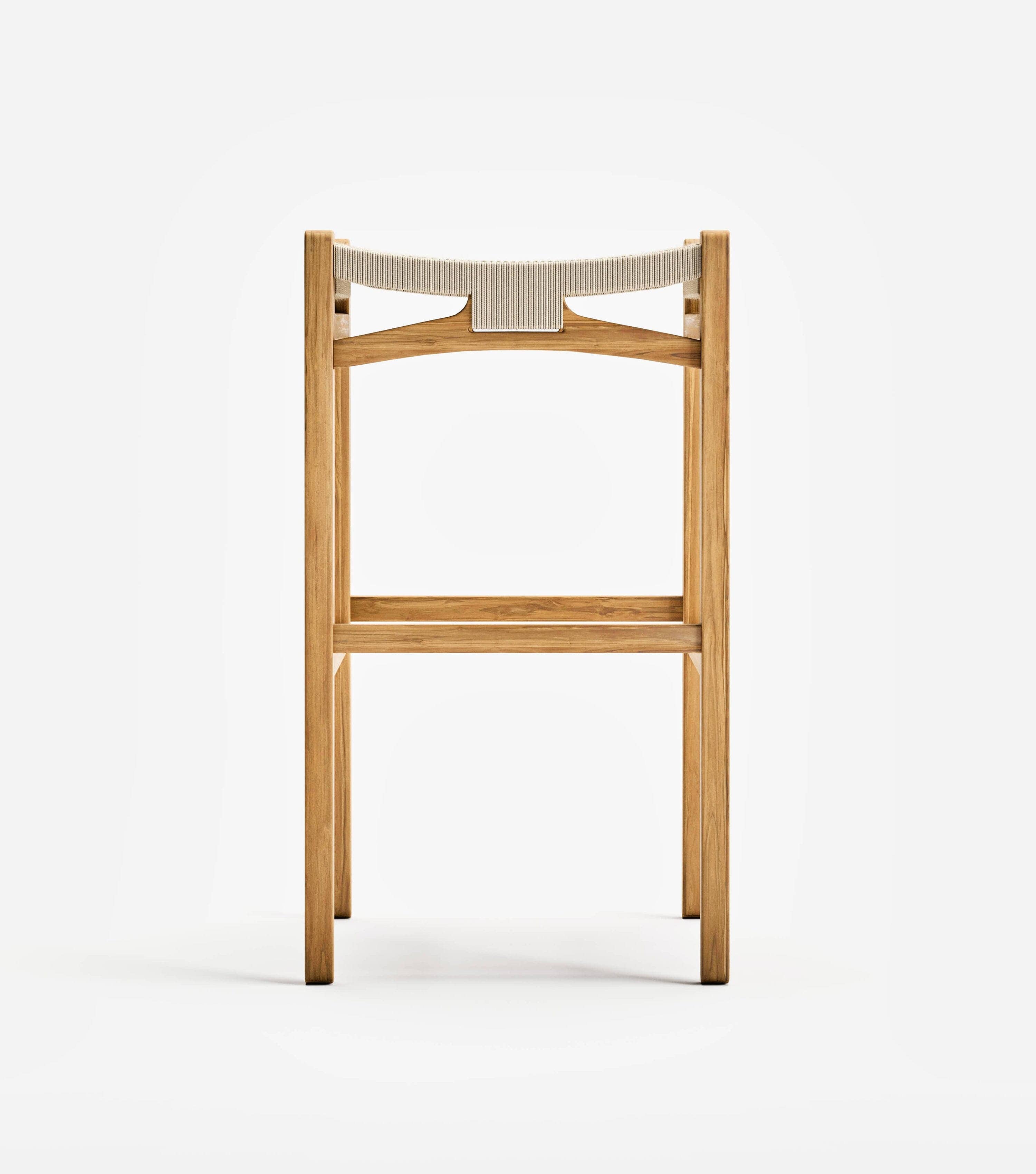 Chontales Backless Barstool | Naturaline V Braided Cord - Image 5