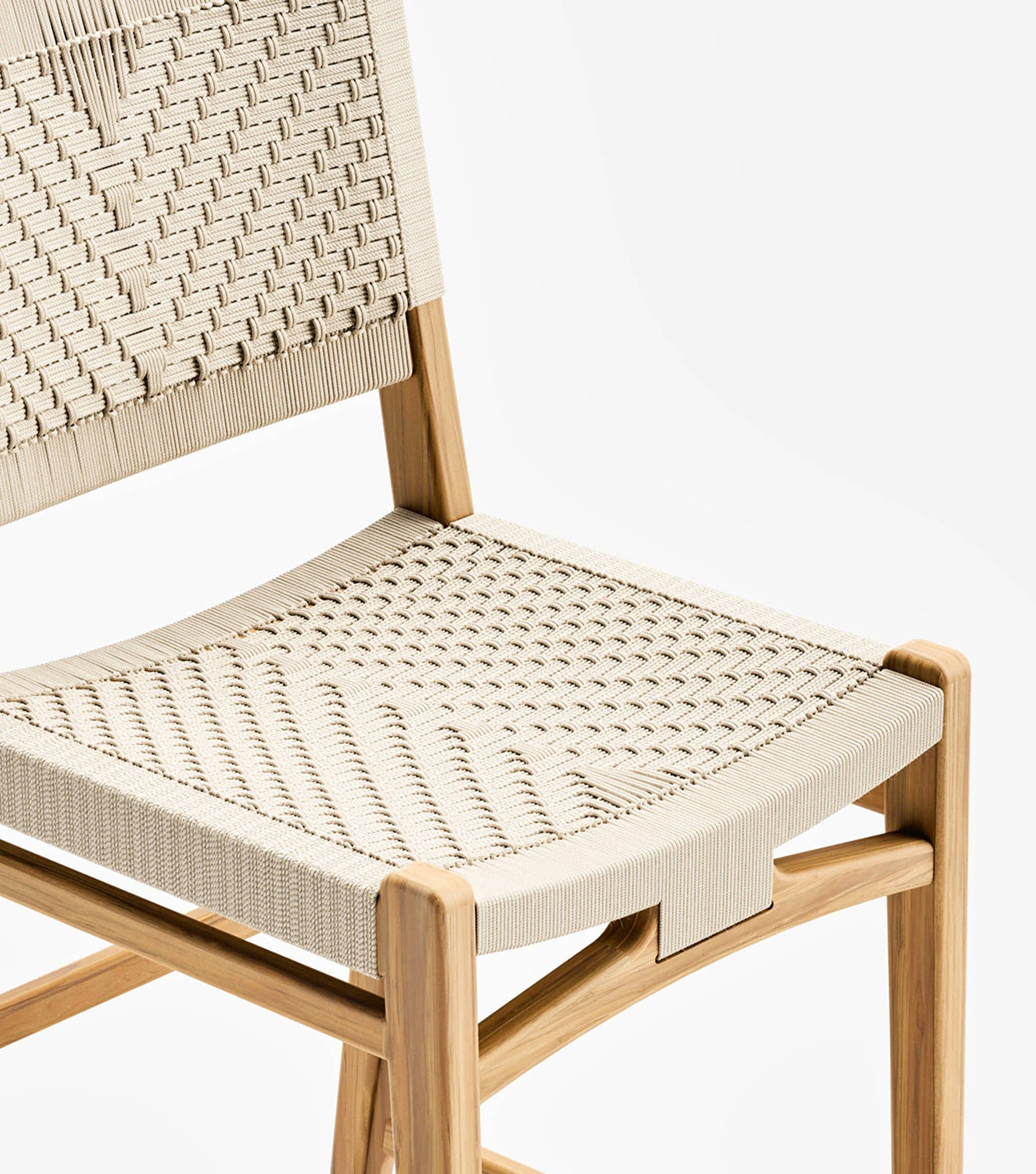 Chontales Barstool with Backrest | Naturaline V Braided Cord - Image 9