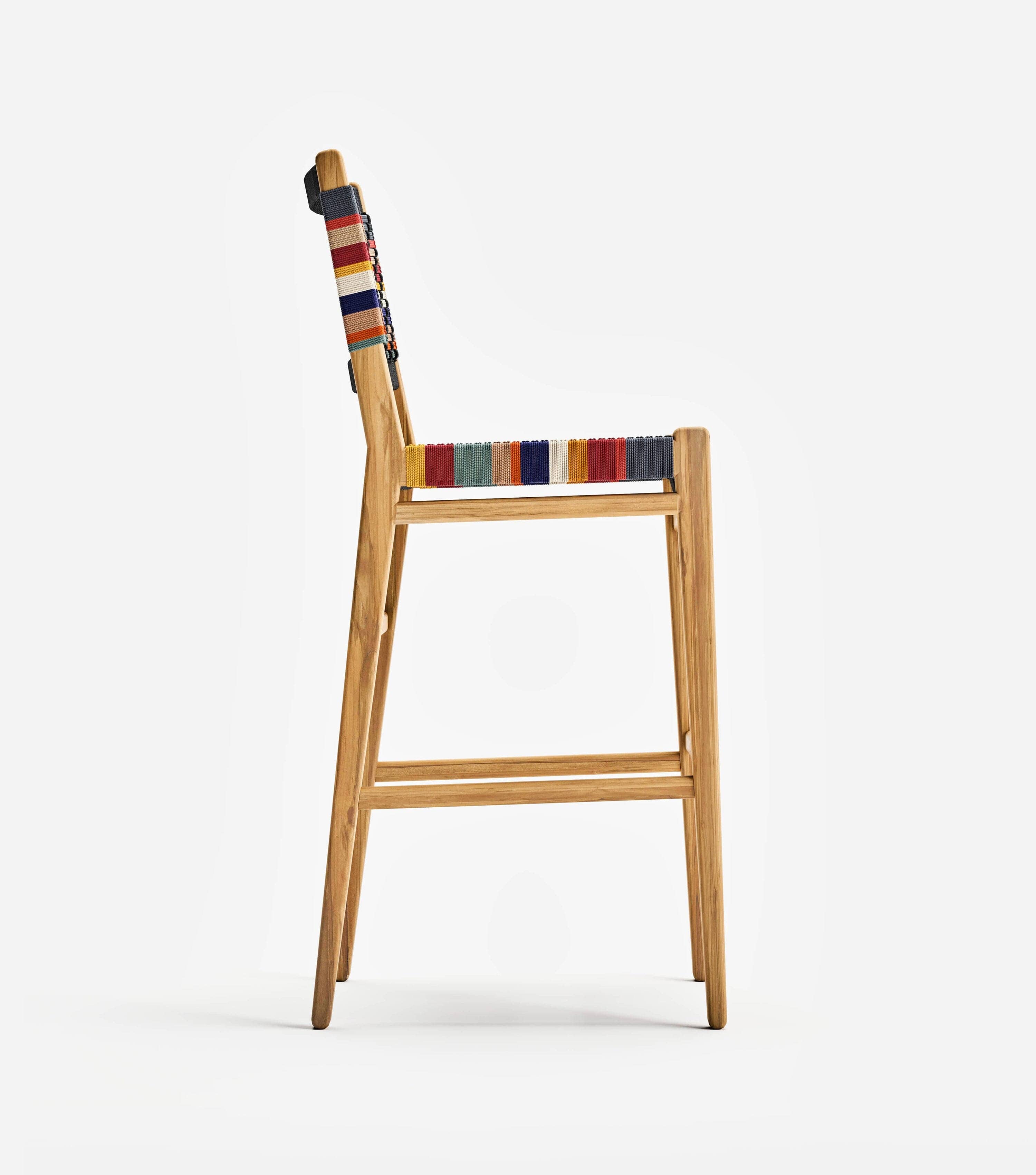 Chontales Barstool with Backrest | San Geronimo Pattern - Image 10