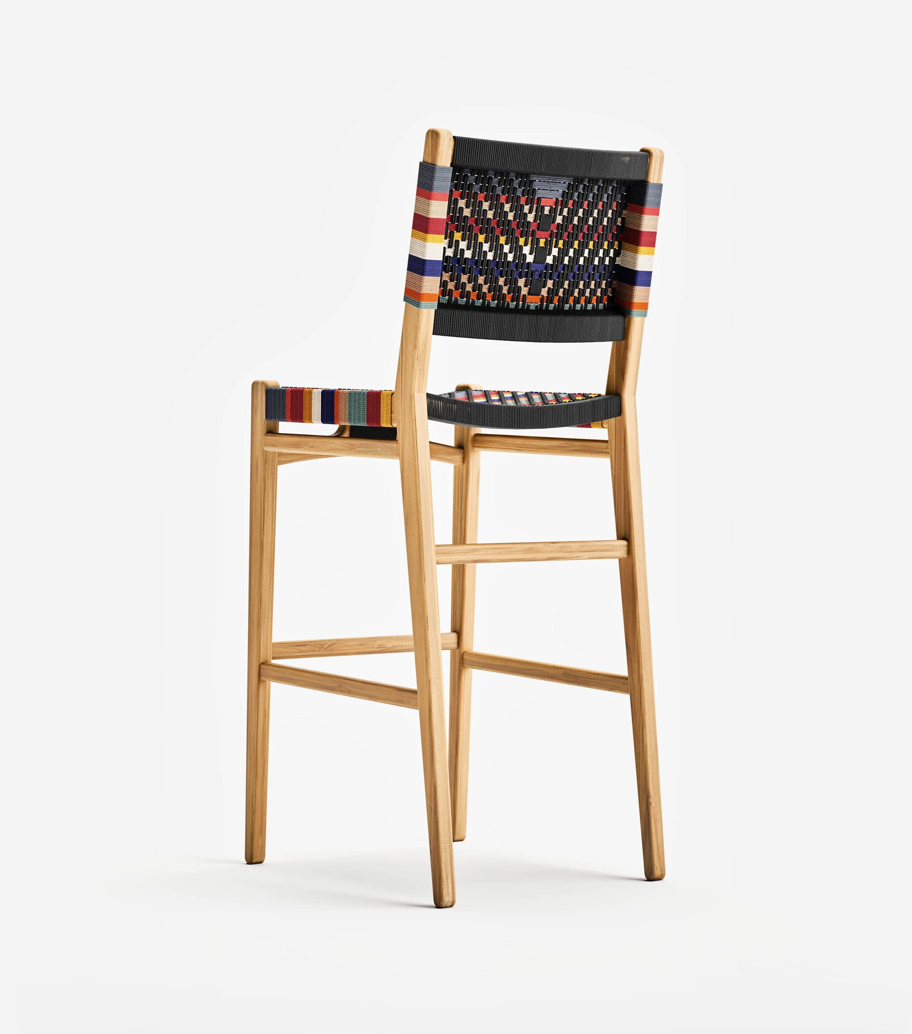 Chontales Barstool with Backrest | San Geronimo Pattern - Image 11
