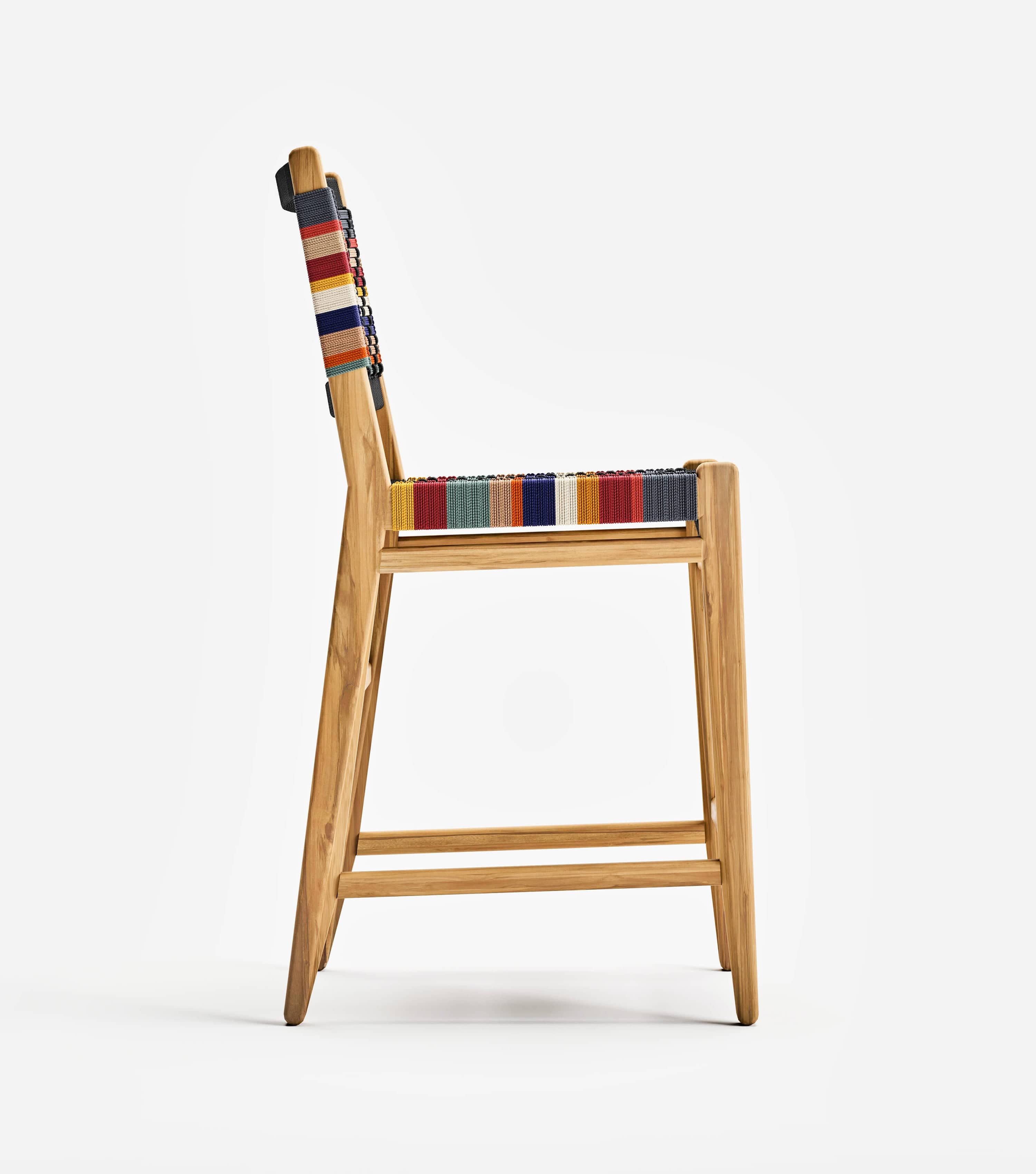 Chontales Barstool with Backrest | San Geronimo Pattern - Image 6