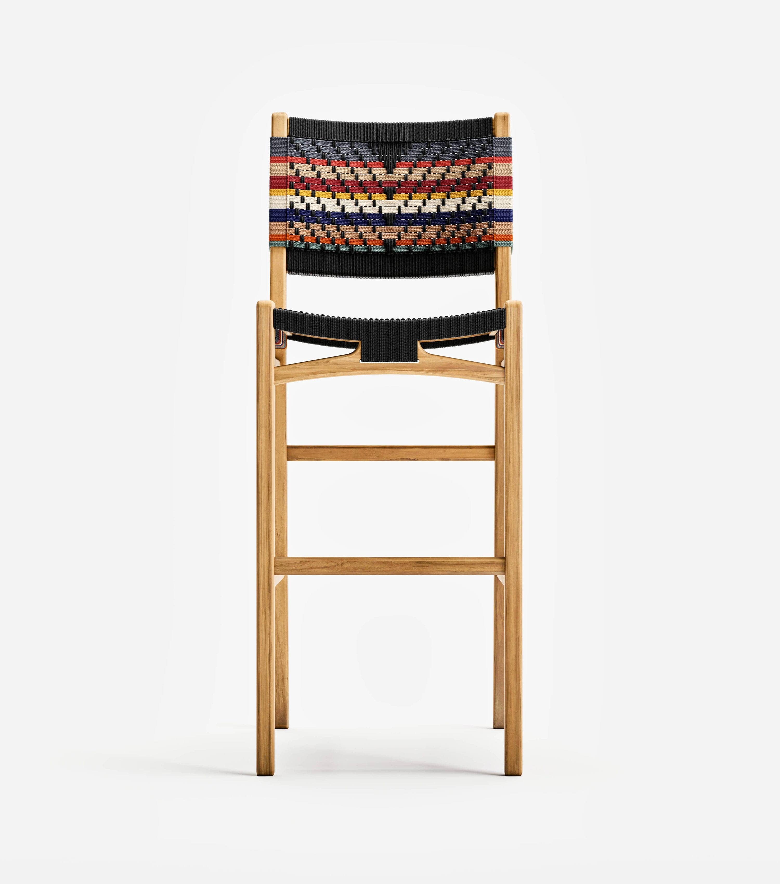 Chontales Barstool with Backrest | San Geronimo Pattern - Image 8