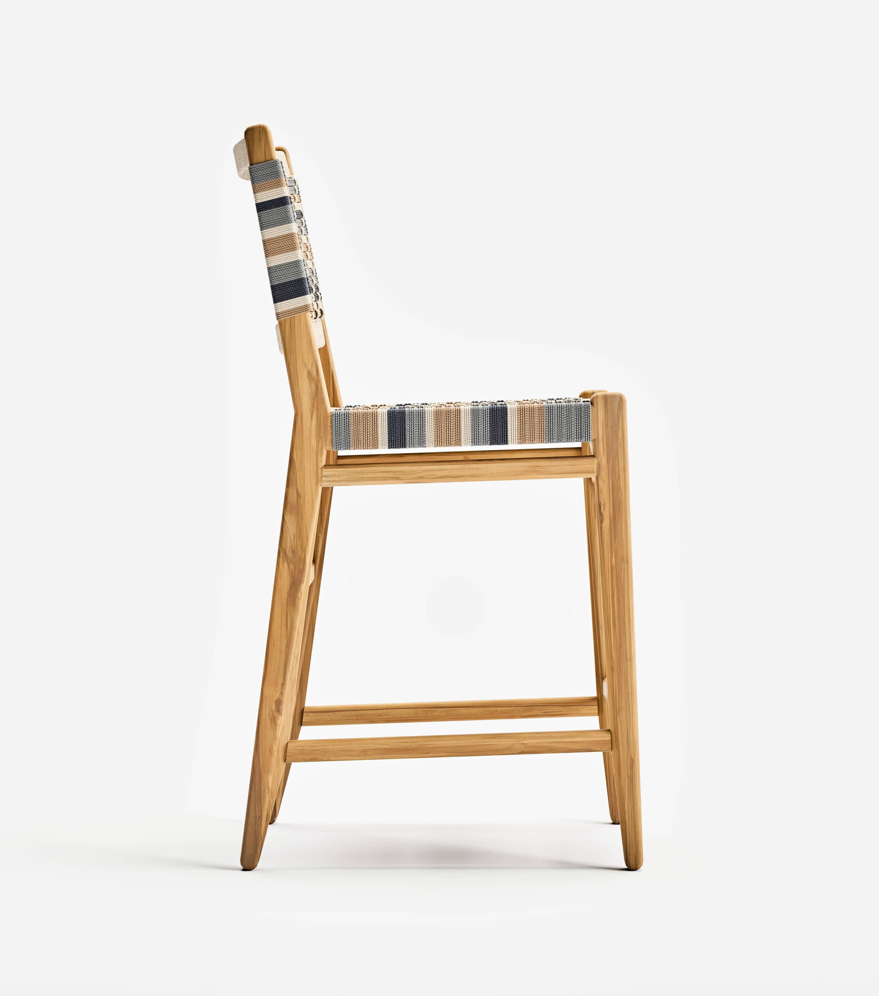 Chontales Barstool with Backrest | Serena Pattern - Image 3