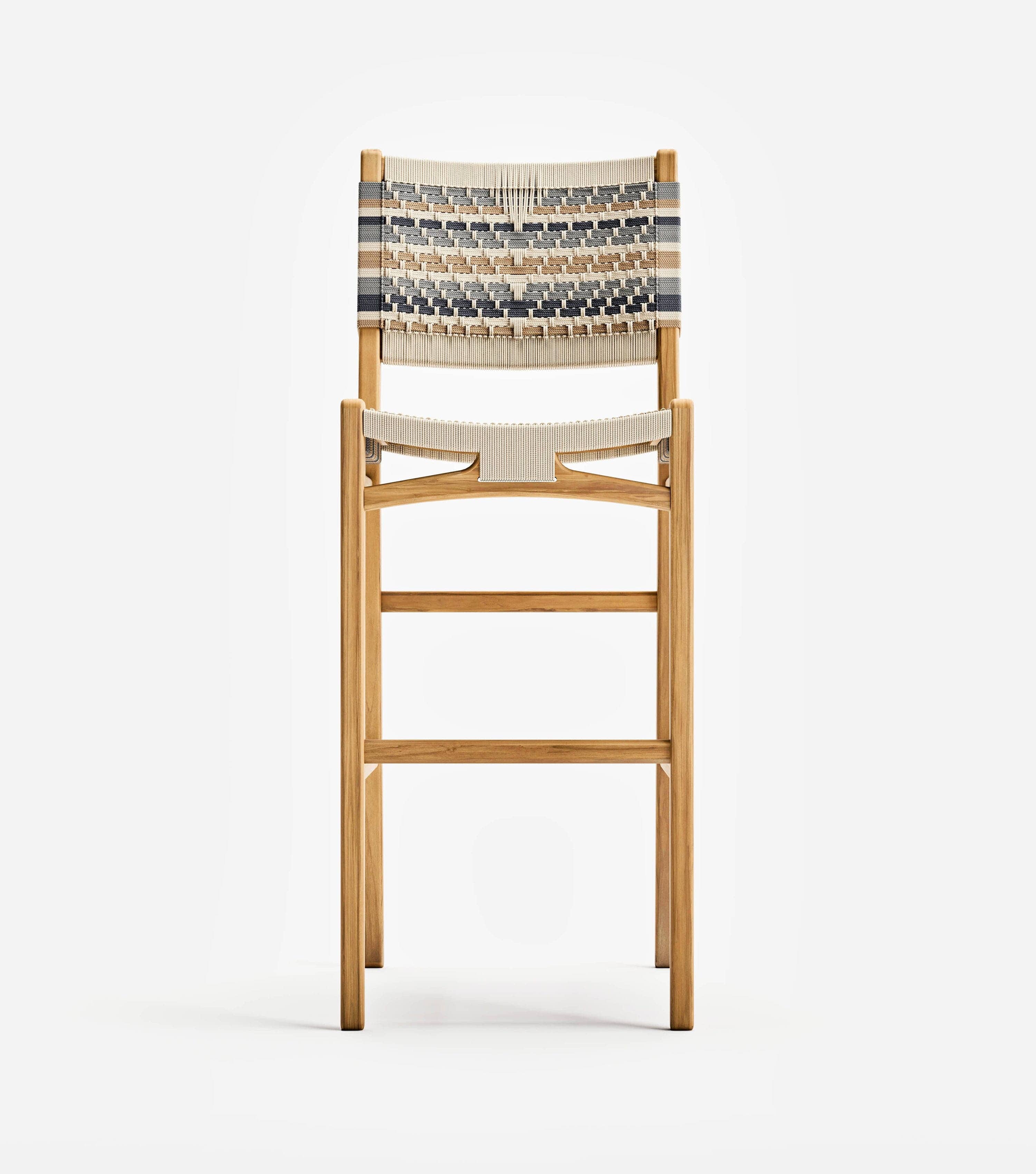 Chontales Barstool with Backrest | Serena Pattern - Image 5