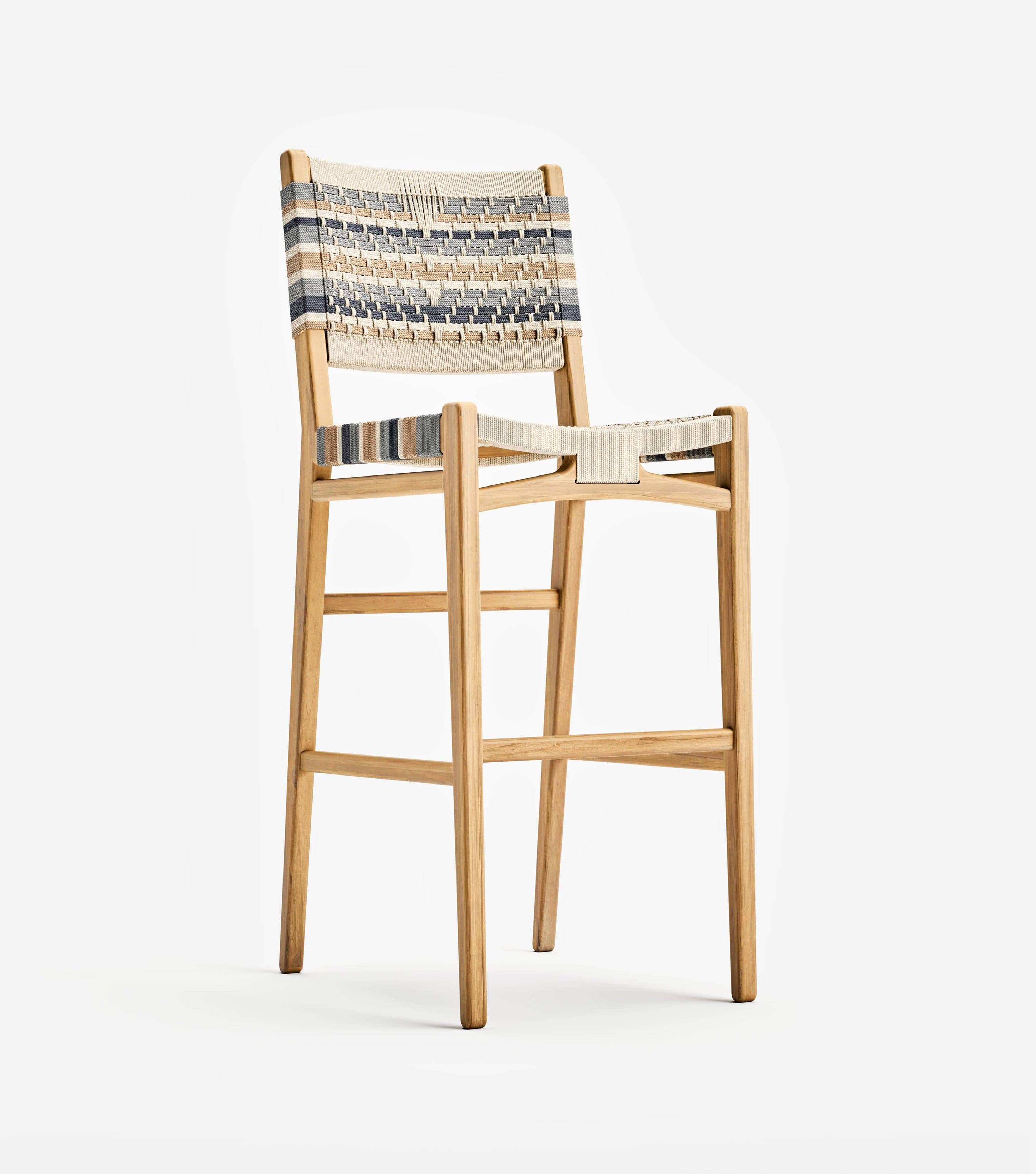 Chontales Barstool with Backrest | Serena Pattern - Image 6