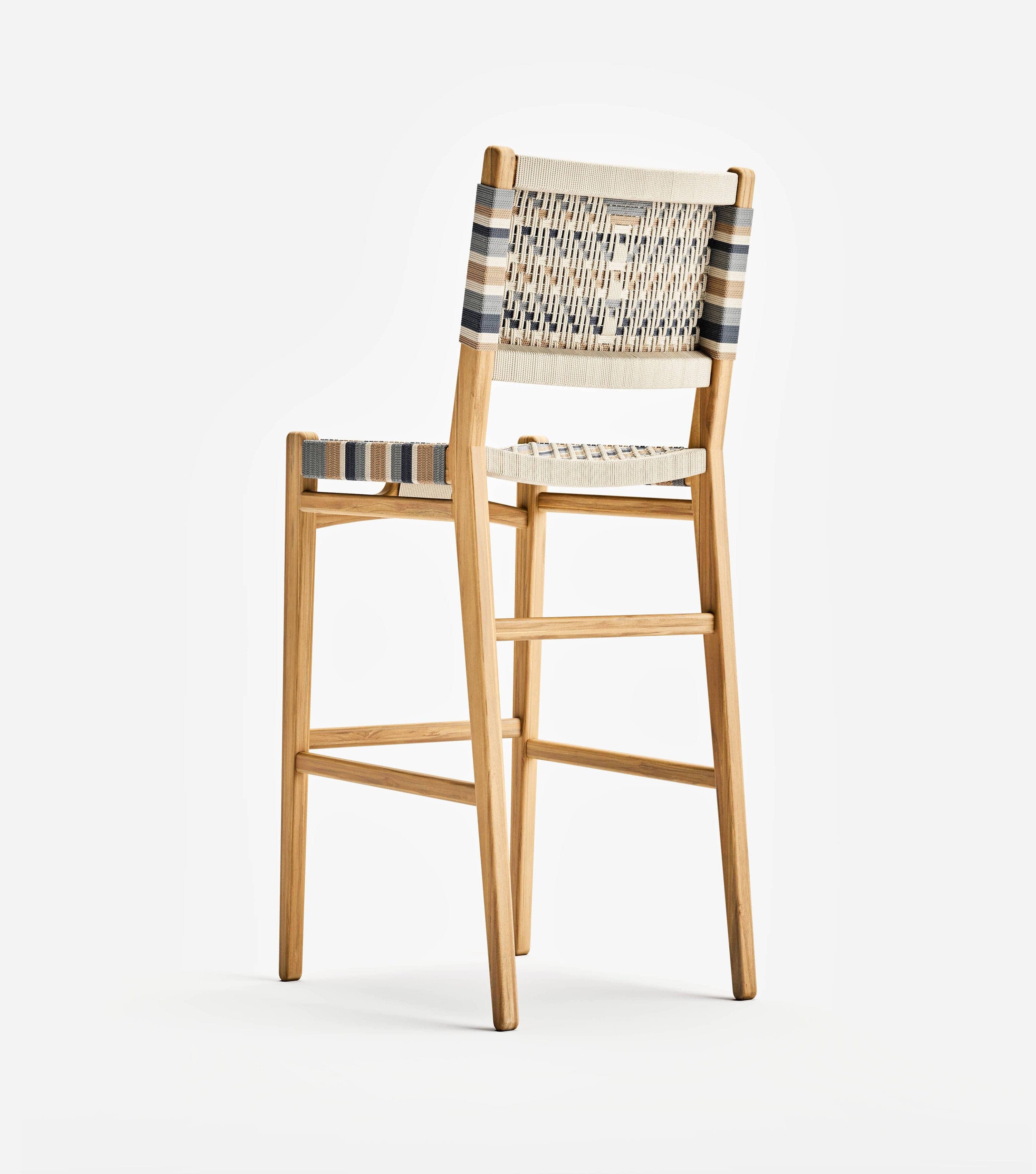 Chontales Barstool with Backrest | Serena Pattern - Image 8