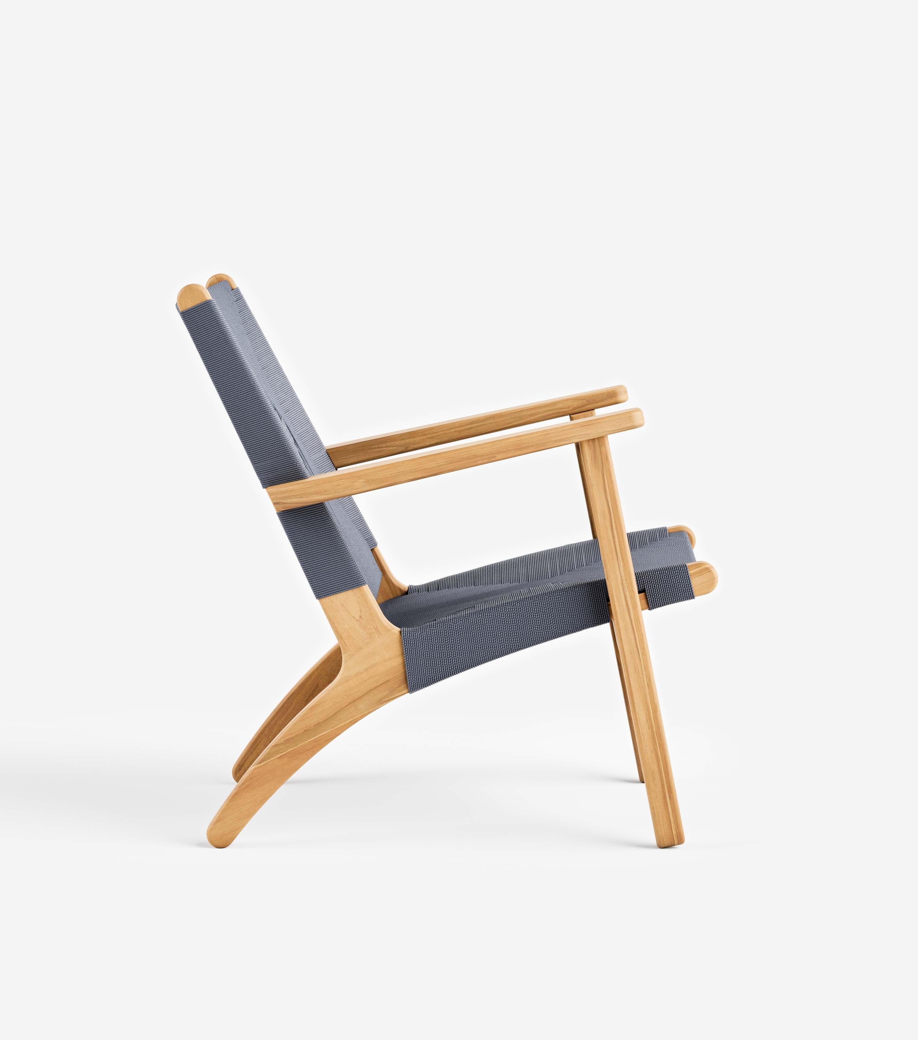 Masaya Armchair | Charcoal Cross Braided Cord - Image 3