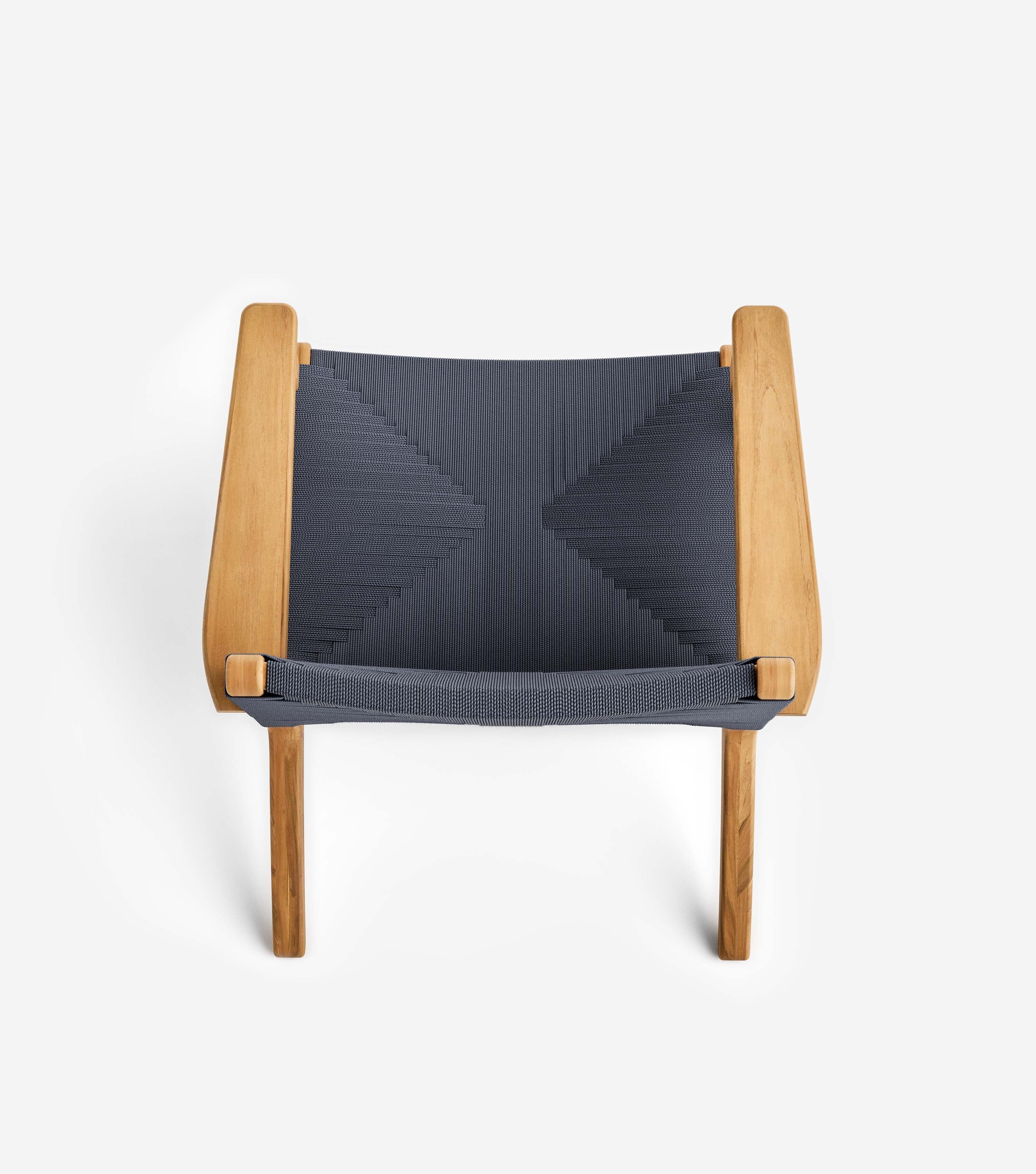 Masaya Armchair | Charcoal Cross Braided Cord - Image 4