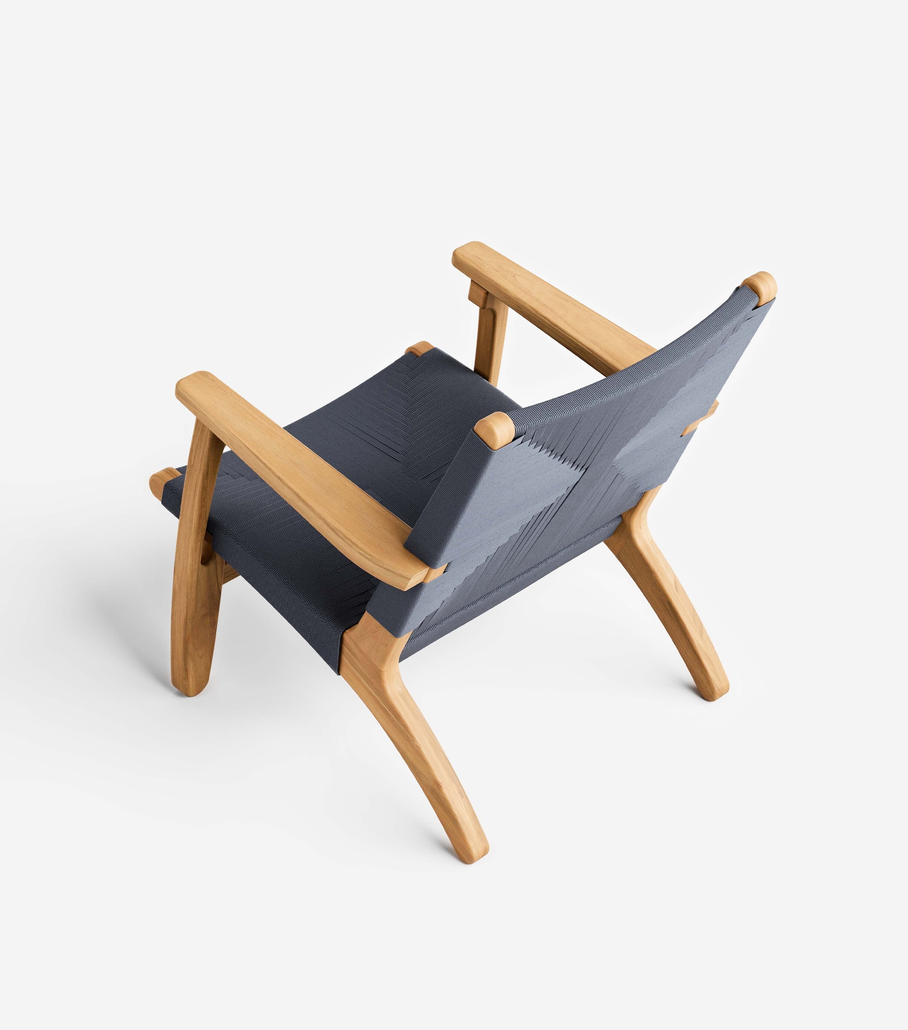 Masaya Armchair | Charcoal Cross Braided Cord - Image 5