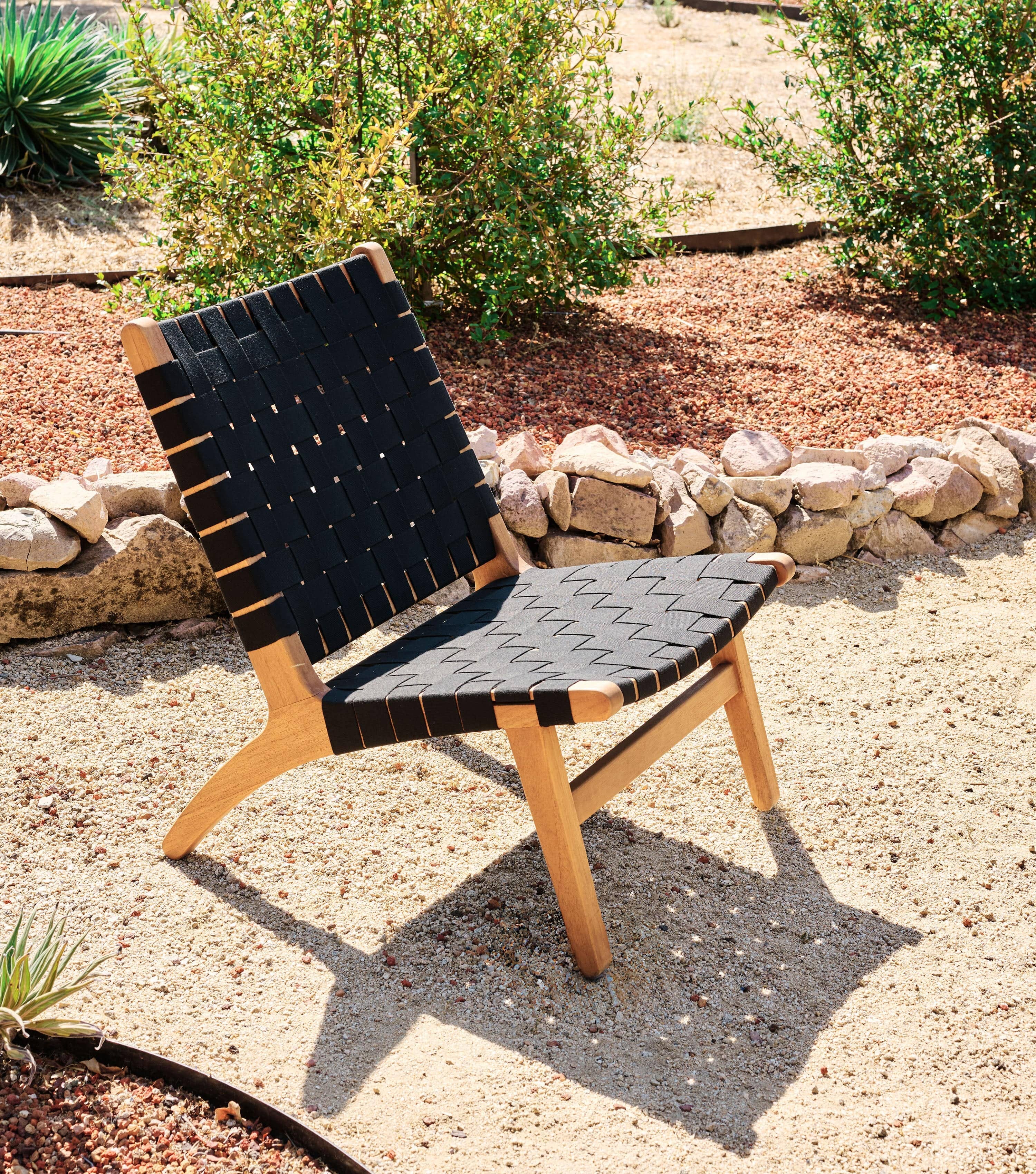 Masaya Outdoor Lounge Chair | 2" Black Straps - Image 3