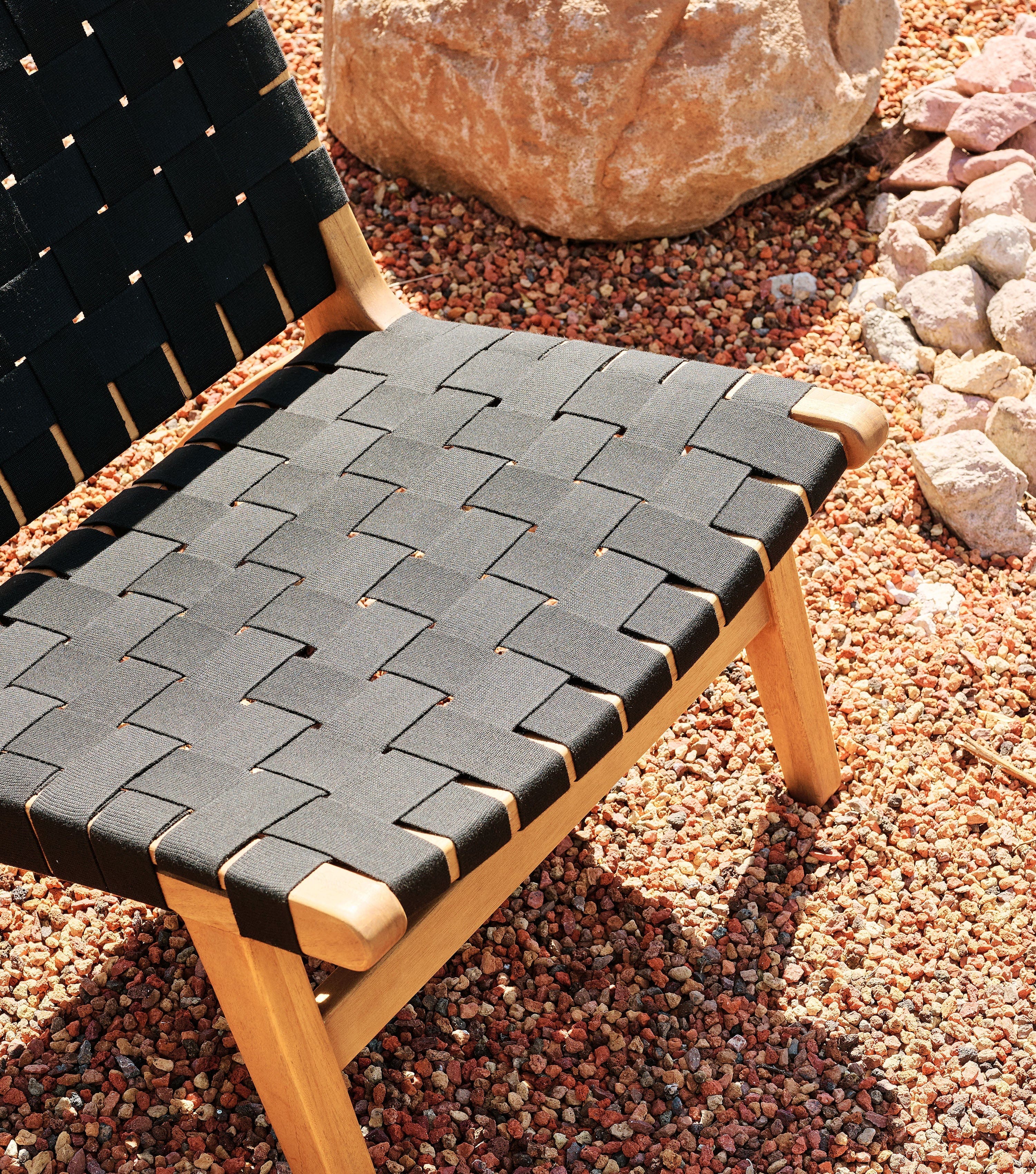 Masaya Outdoor Lounge Chair | 2" Black Straps - Image 4