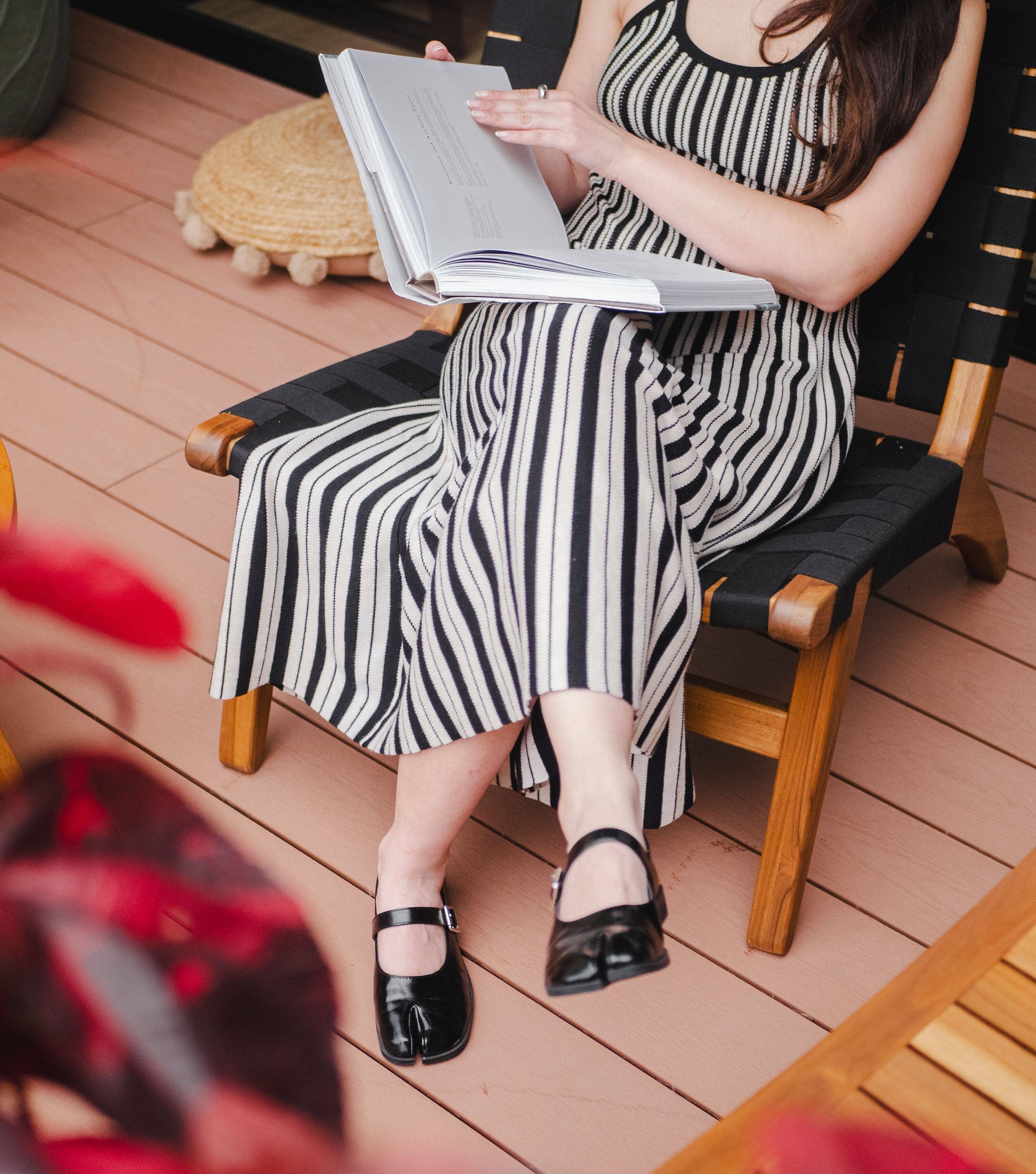 Masaya Outdoor Lounge Chair | 2" Black Straps - Image 7