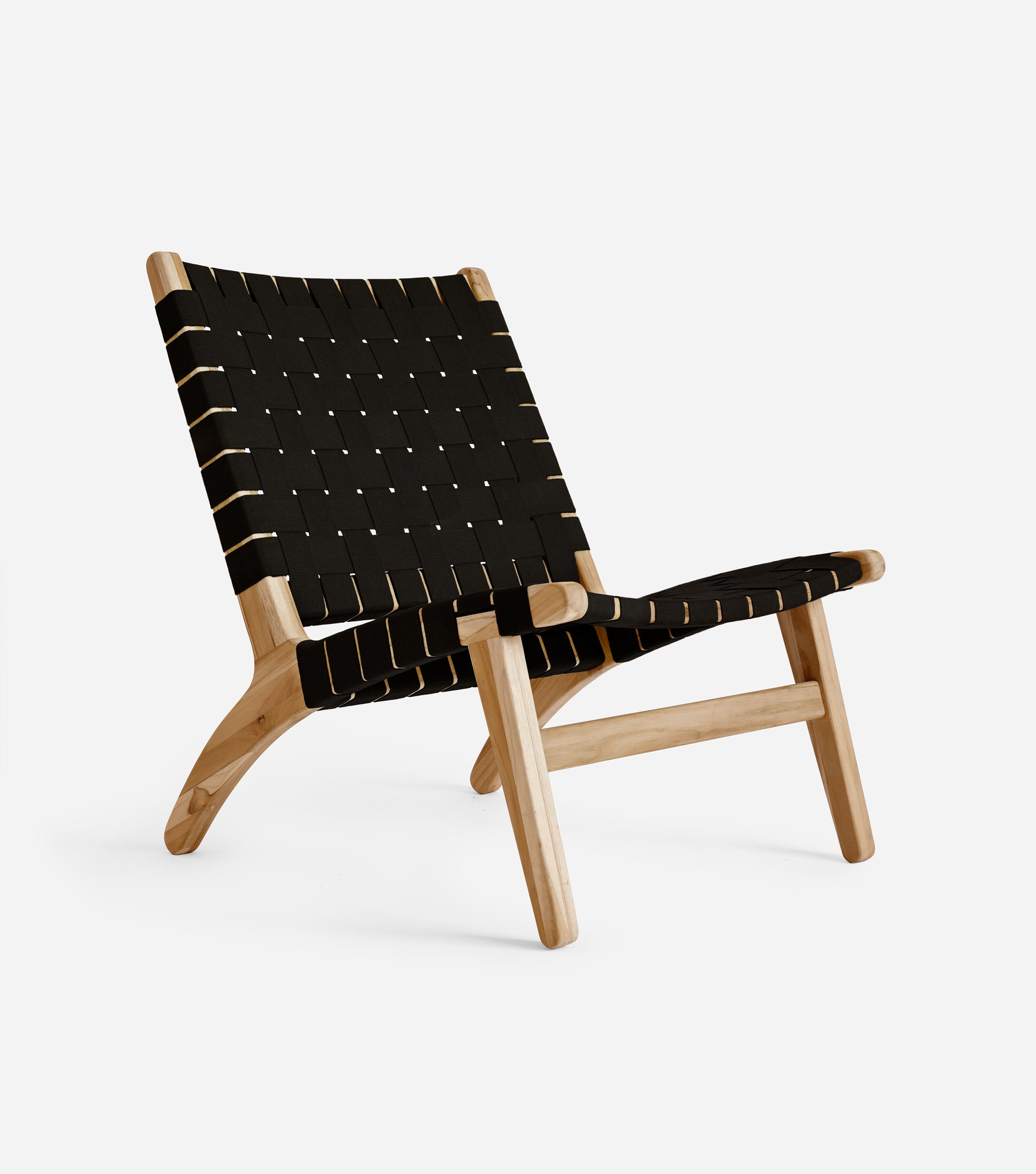 Masaya Outdoor Lounge Chair | 2" Black Straps - Image 9