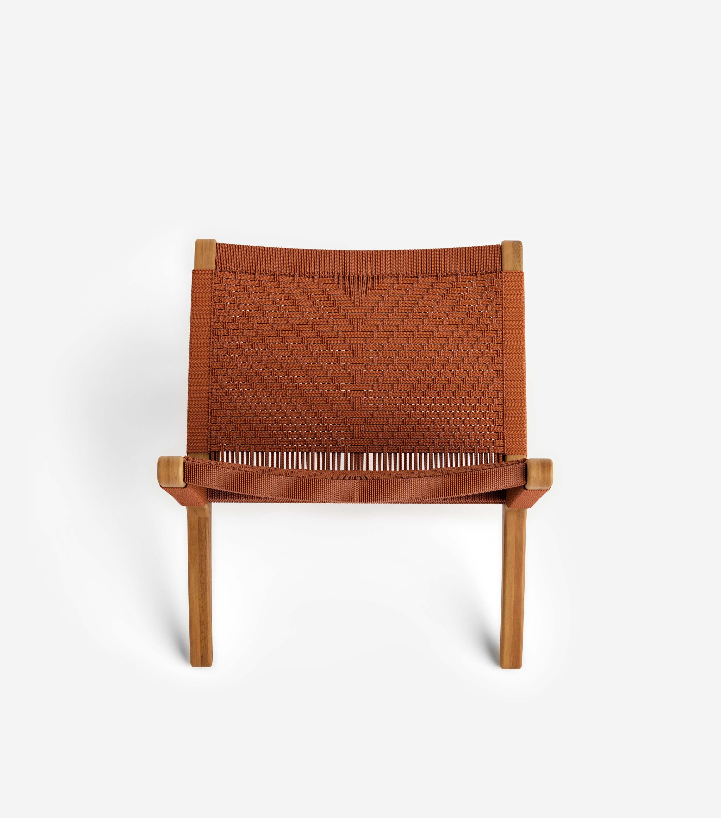 Masaya Outdoor Lounge Chair | Rust V Braided Cord - Image 5