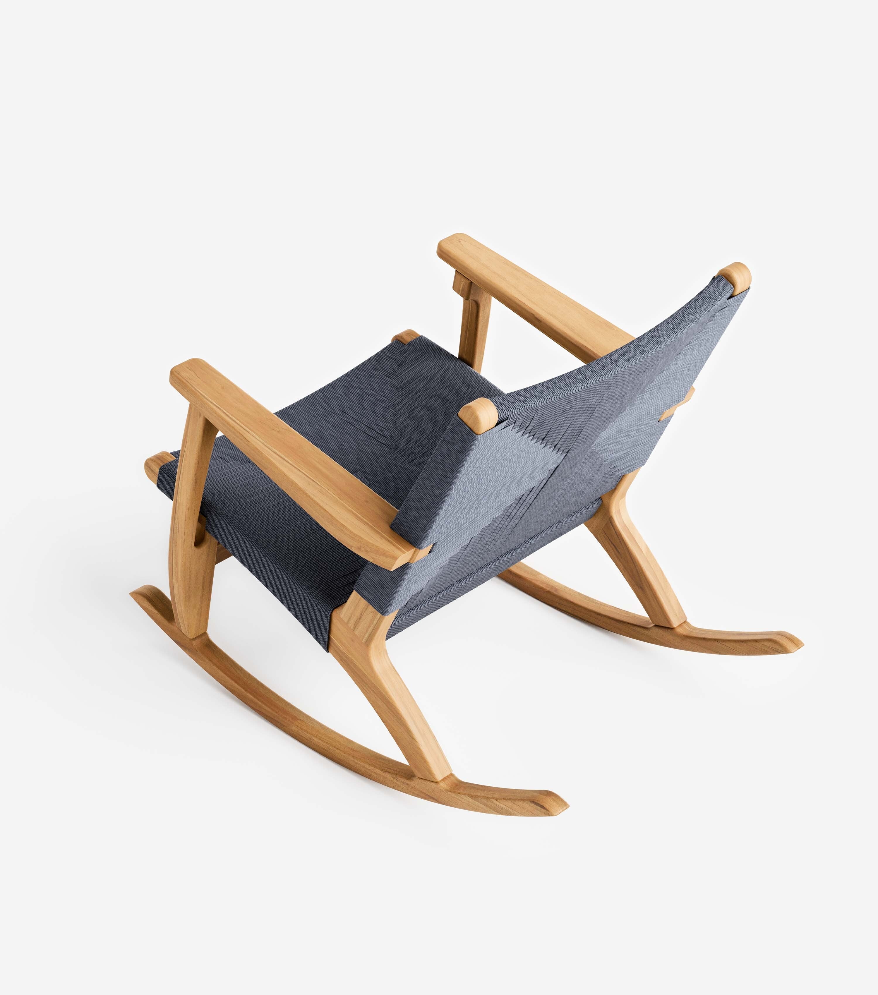 Masaya Rocking Chair | Charcoal Cross Braided Cord - Image 9