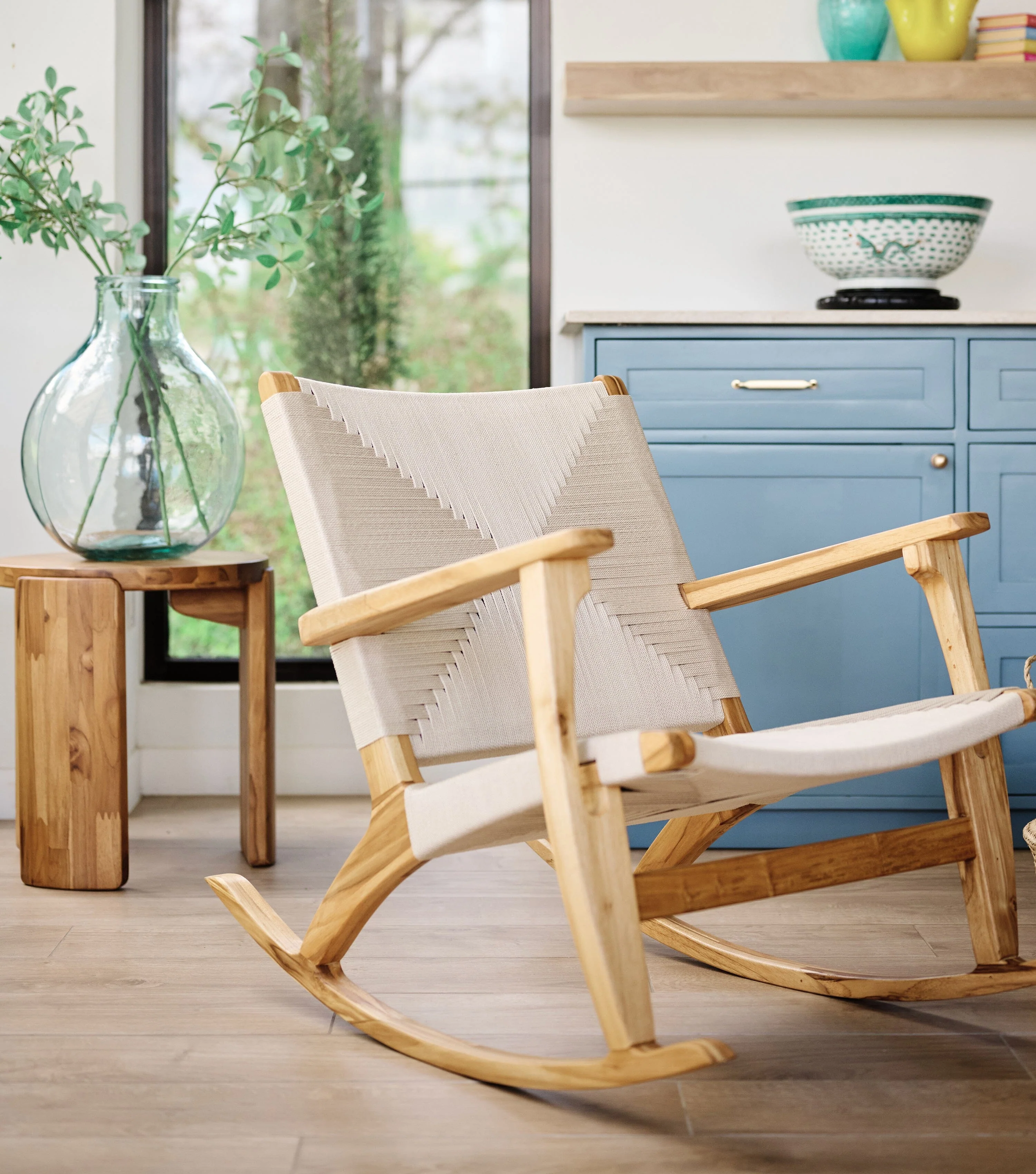 Masaya Rocking Chair | Naturaline Cross Braided Cord - Image 3