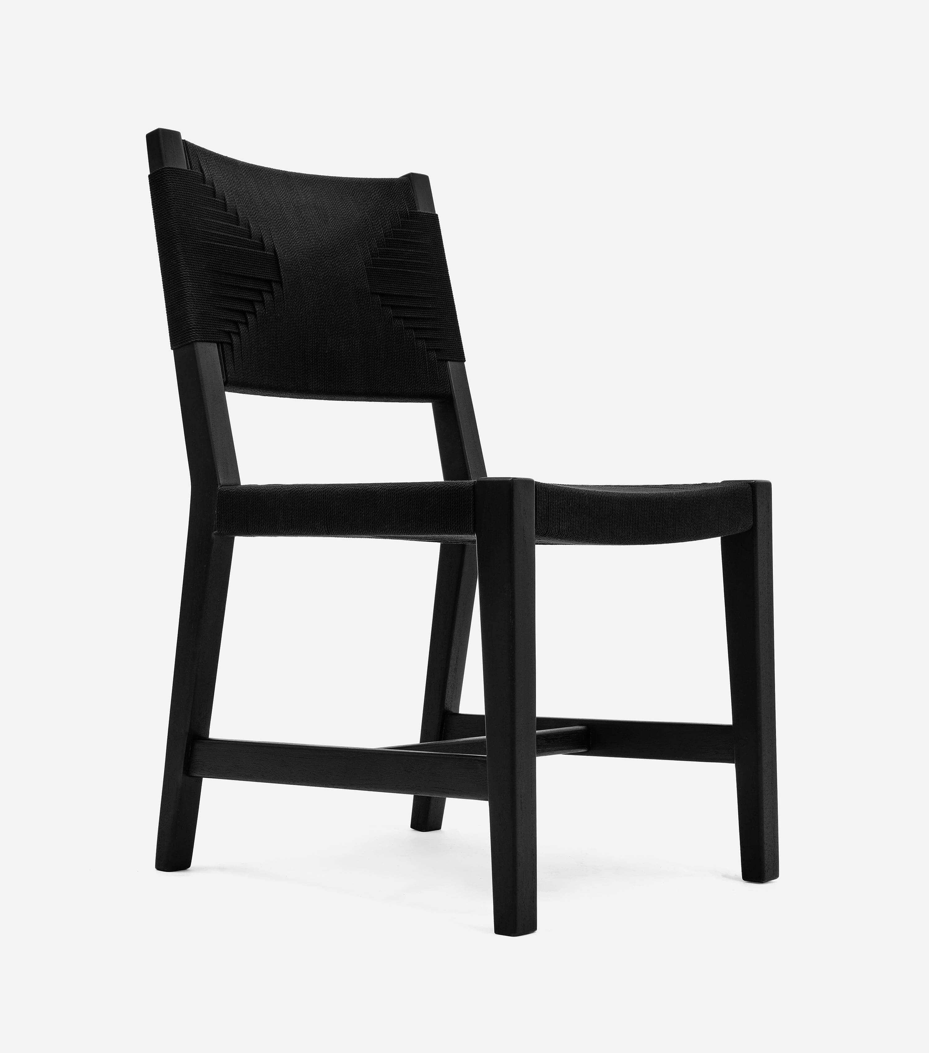 Monimbo Dining Chair | Black Cross Braided Cord - Image 3