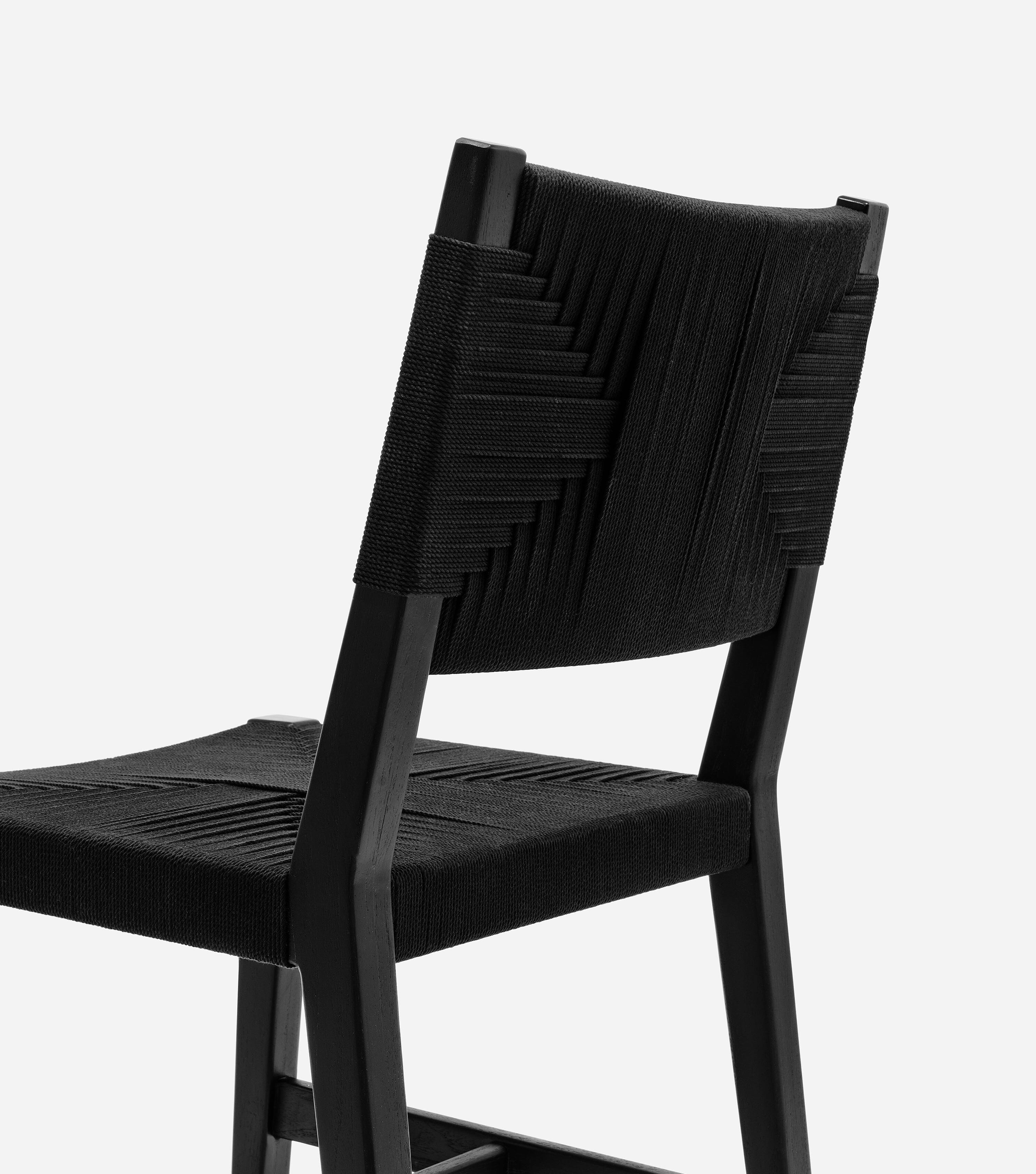 Monimbo Dining Chair | Black Cross Braided Cord - Image 5