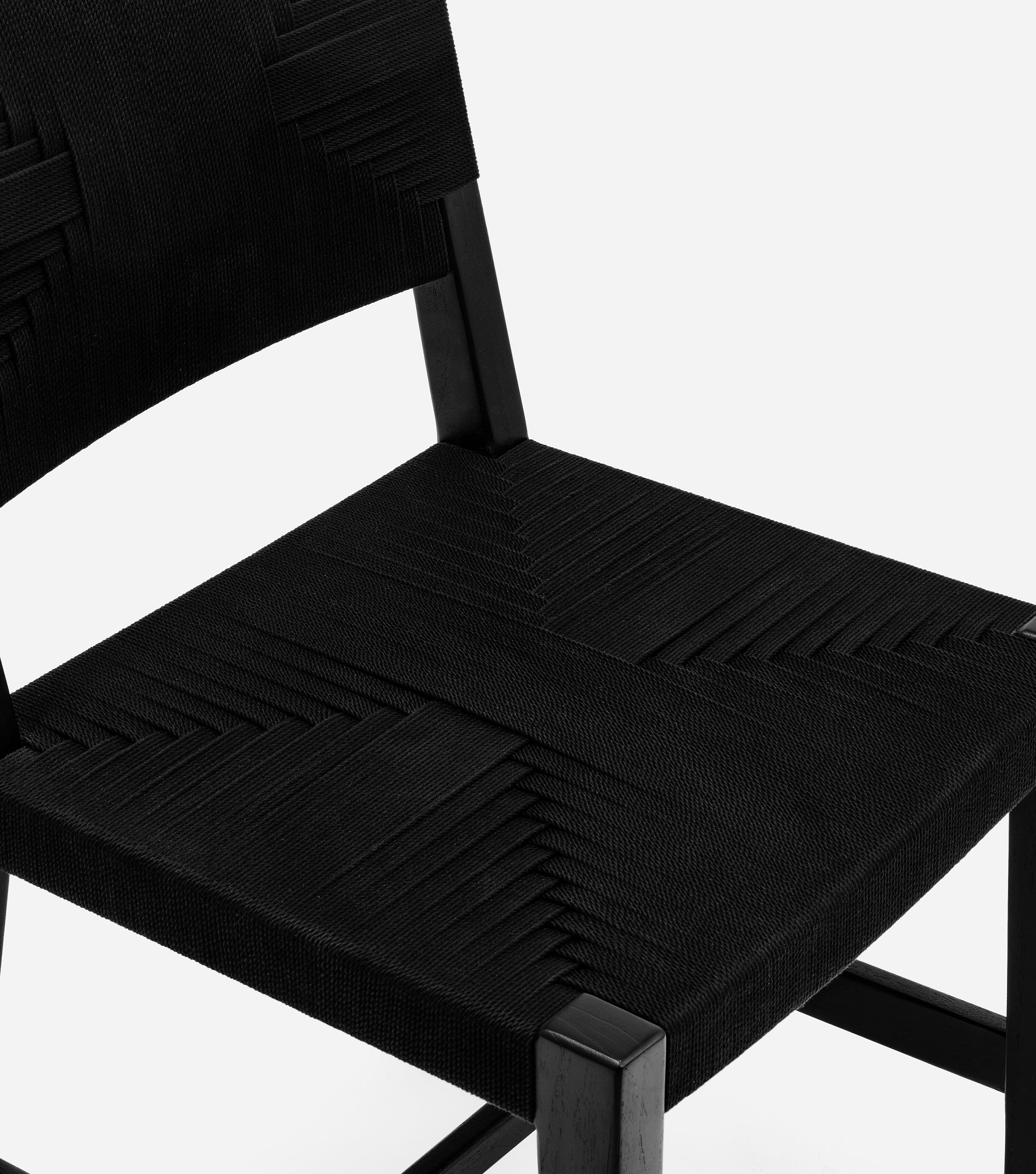 Monimbo Dining Chair | Black Cross Braided Cord - Image 6