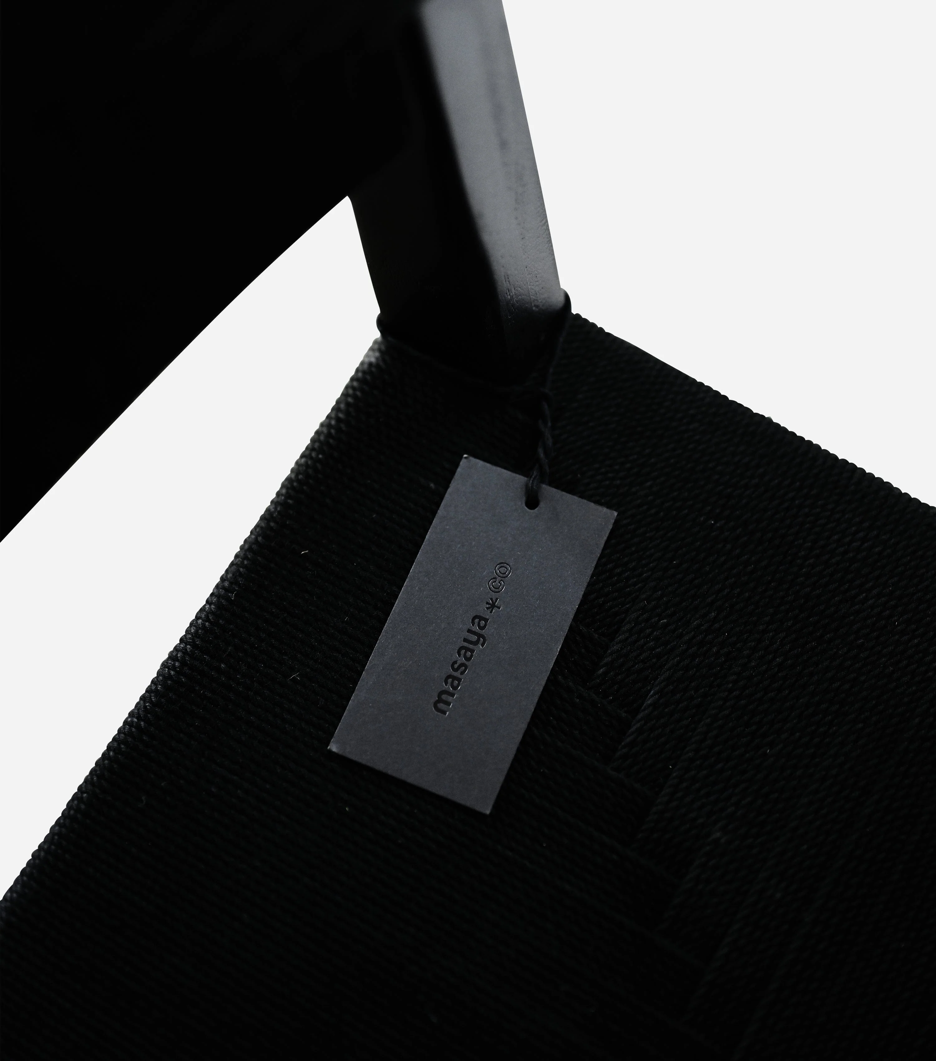 Monimbo Barstool with Backrest | Black Cross Braided Cord - Image 3