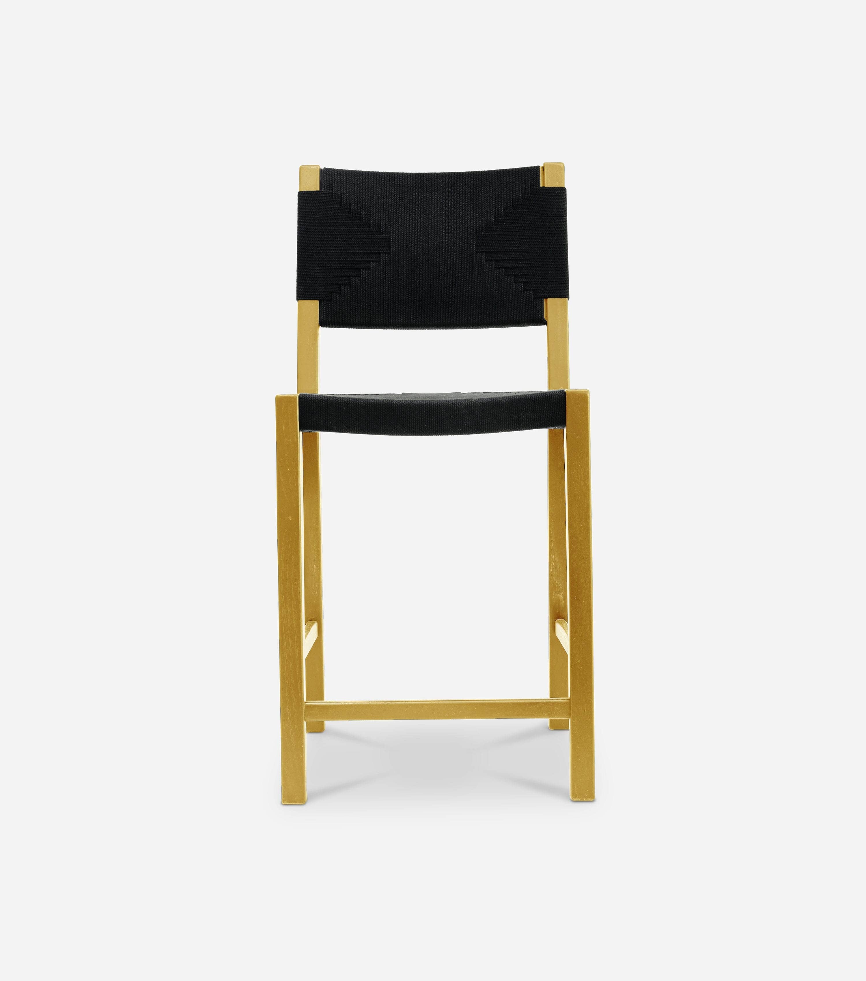 Monimbo Barstool with Backrest | Black Cross Braided Cord - Image 7